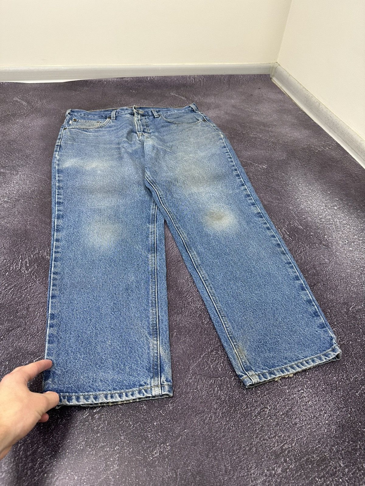 Carhartt Vintage 90s Carhartt USA Relaxed Fit Opium Faded Work Jeans Size US 36 / EU 52 - 8 Thumbnail