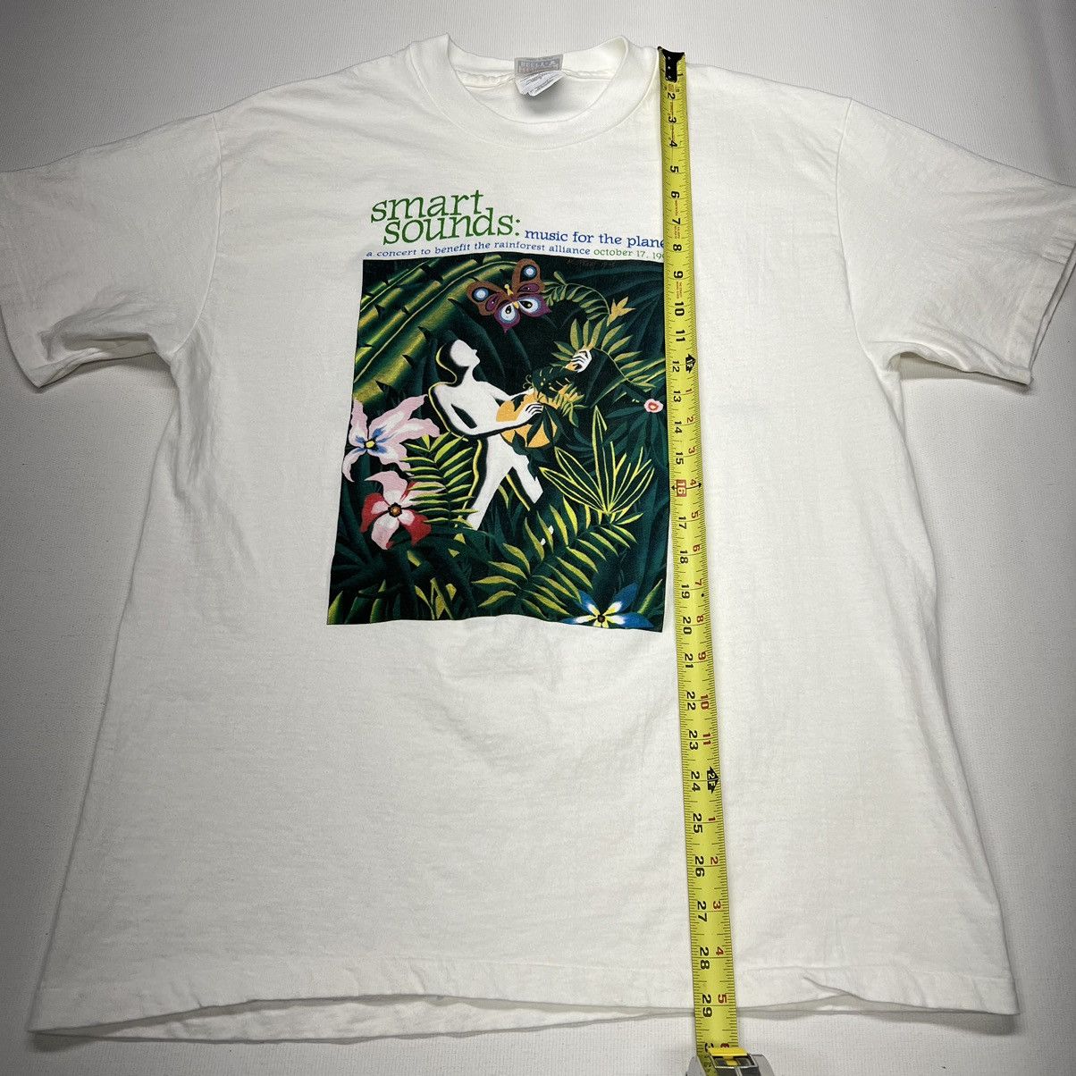 Vintage VTG Smart Sounds Tee Shirt White Rainforest Single Stitch Size US L / EU 52-54 / 3 - 16 Thumbnail