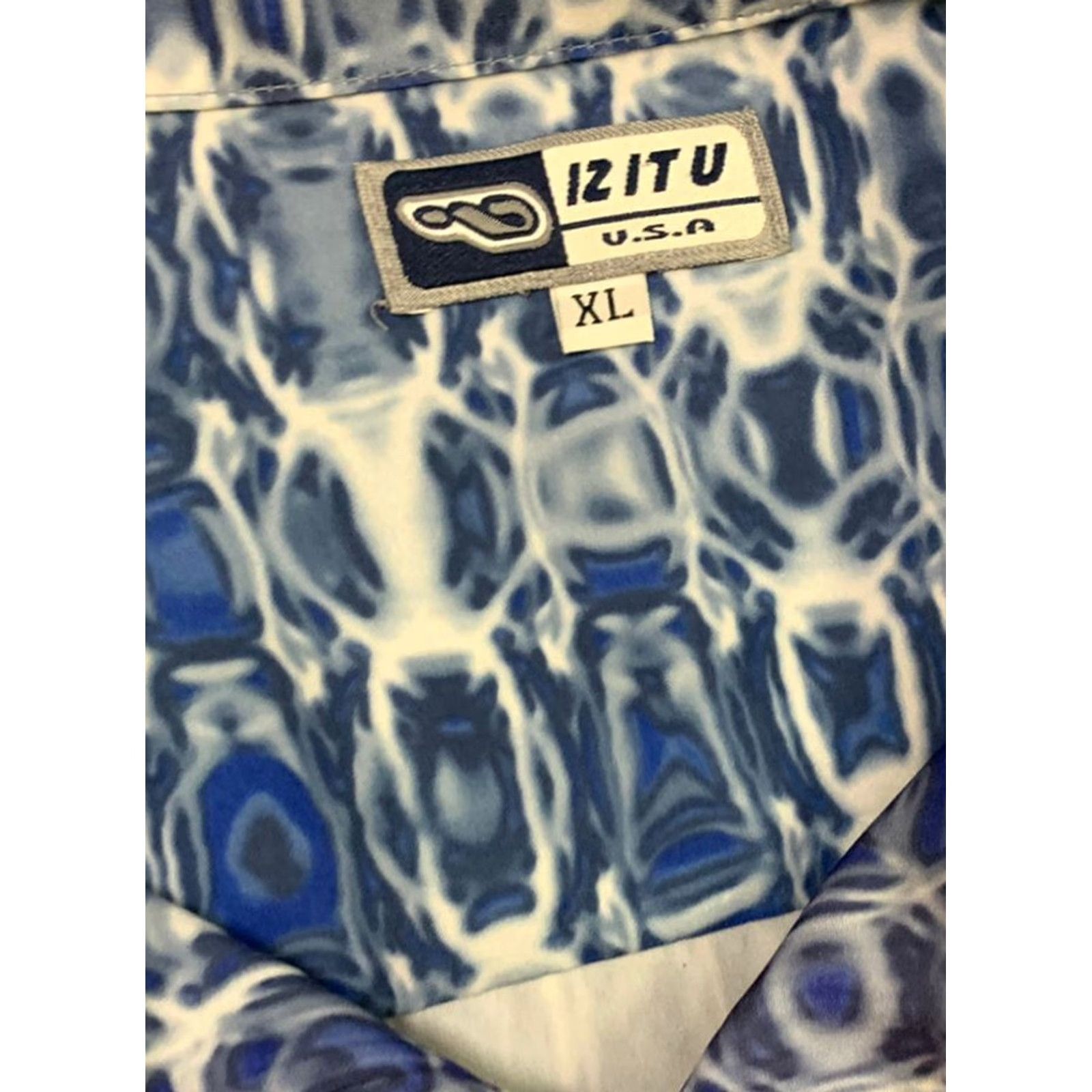 Vintage Iz It U Floral Button Up Shirt Mens XL Blue Size US XL / EU 56 / 4 - 3 Thumbnail