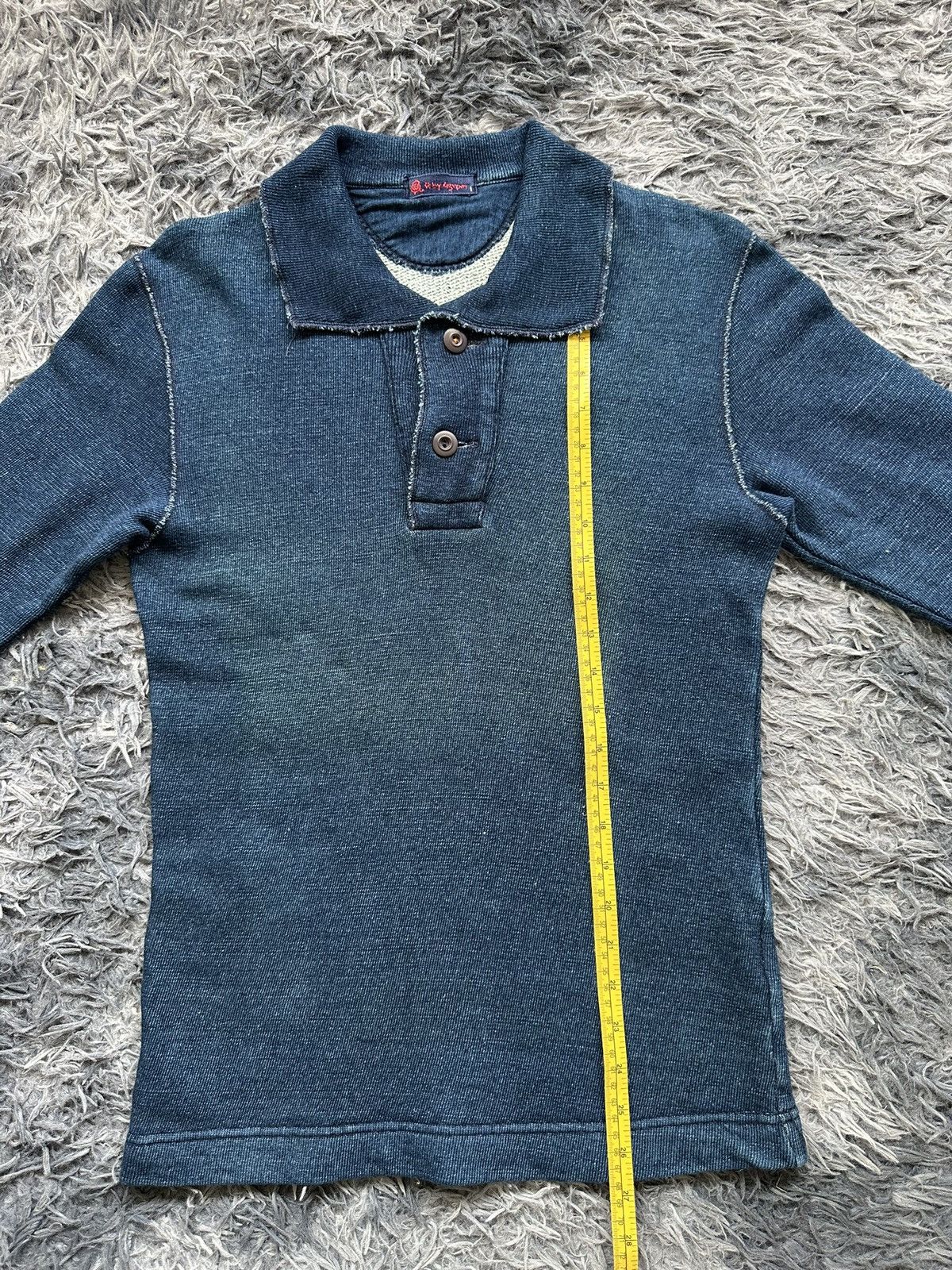 45rpm 00’s R by 45RPM indigo dyed polo long sleeve Size US S / EU 44-46 / 1 - 15 Thumbnail