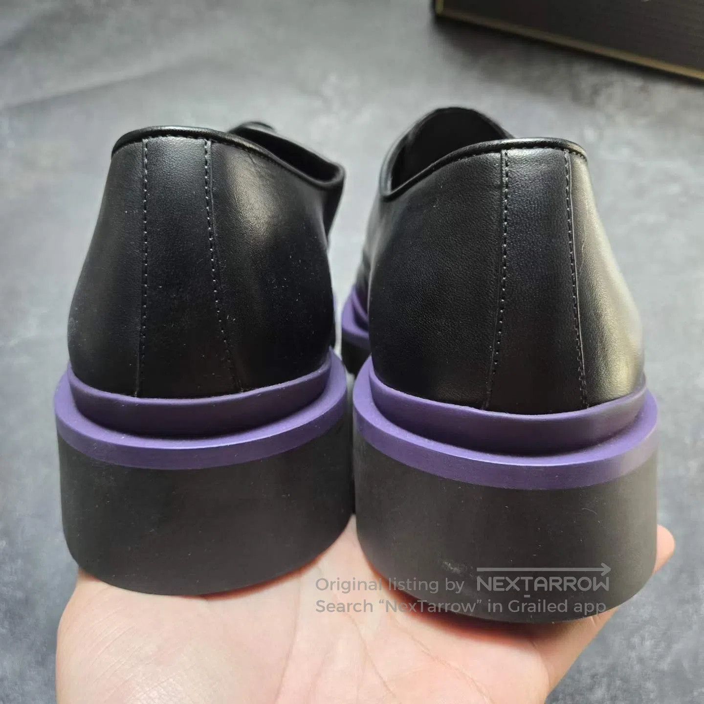 Bottega Veneta Bottega Veneta Bottega Veneta Black and Purple Derby Shoes Size US 8 / EU 41 - 3 Thumbnail