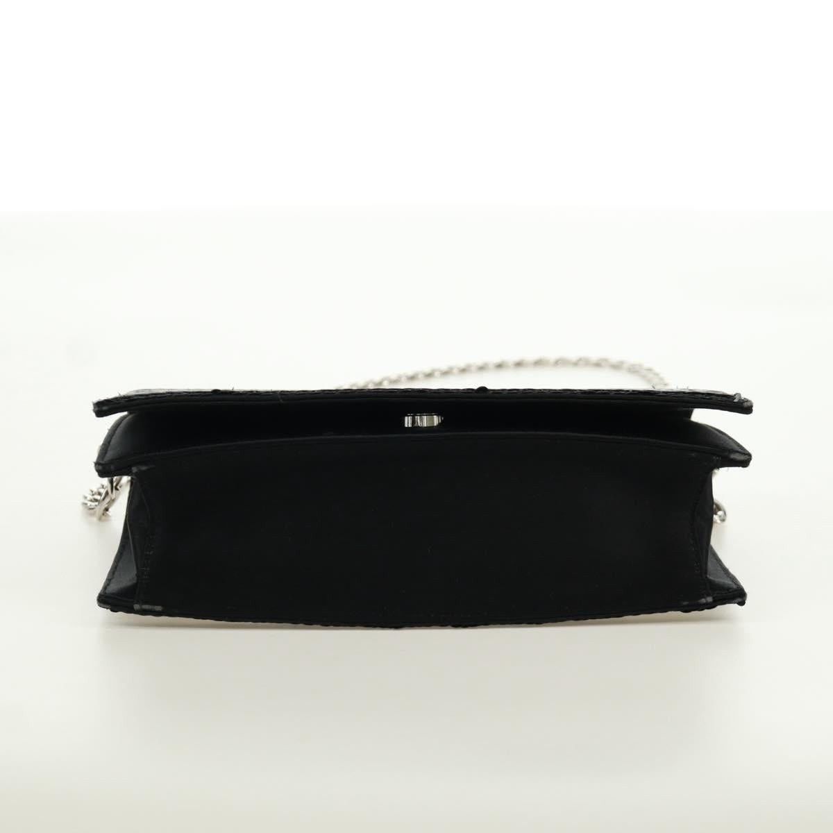 Prada Prada Chain Sequin Shoulder Bag Leather Black Size ONE SIZE - 11 Thumbnail