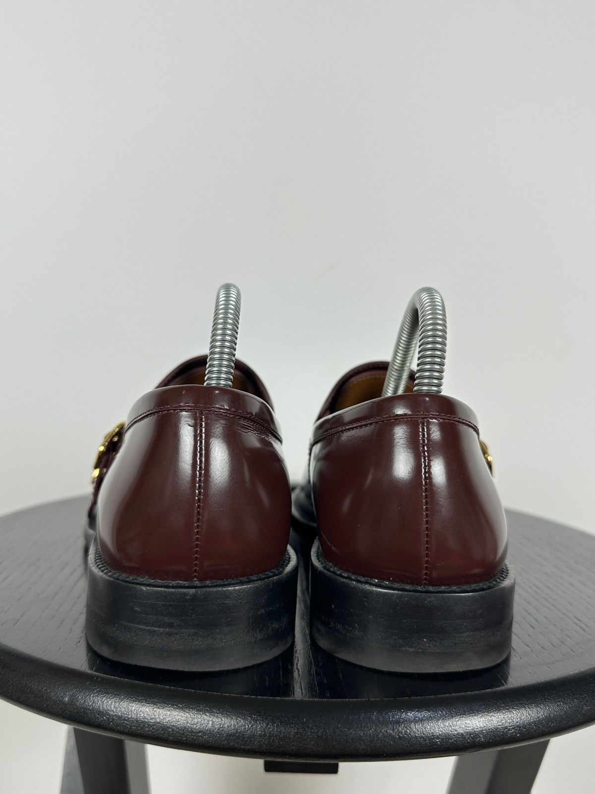 Marni Marni Bambi 3.0 Burgundy Leather Double Monk Strap Loafers Size US 8 / IT 38 - 10 Thumbnail