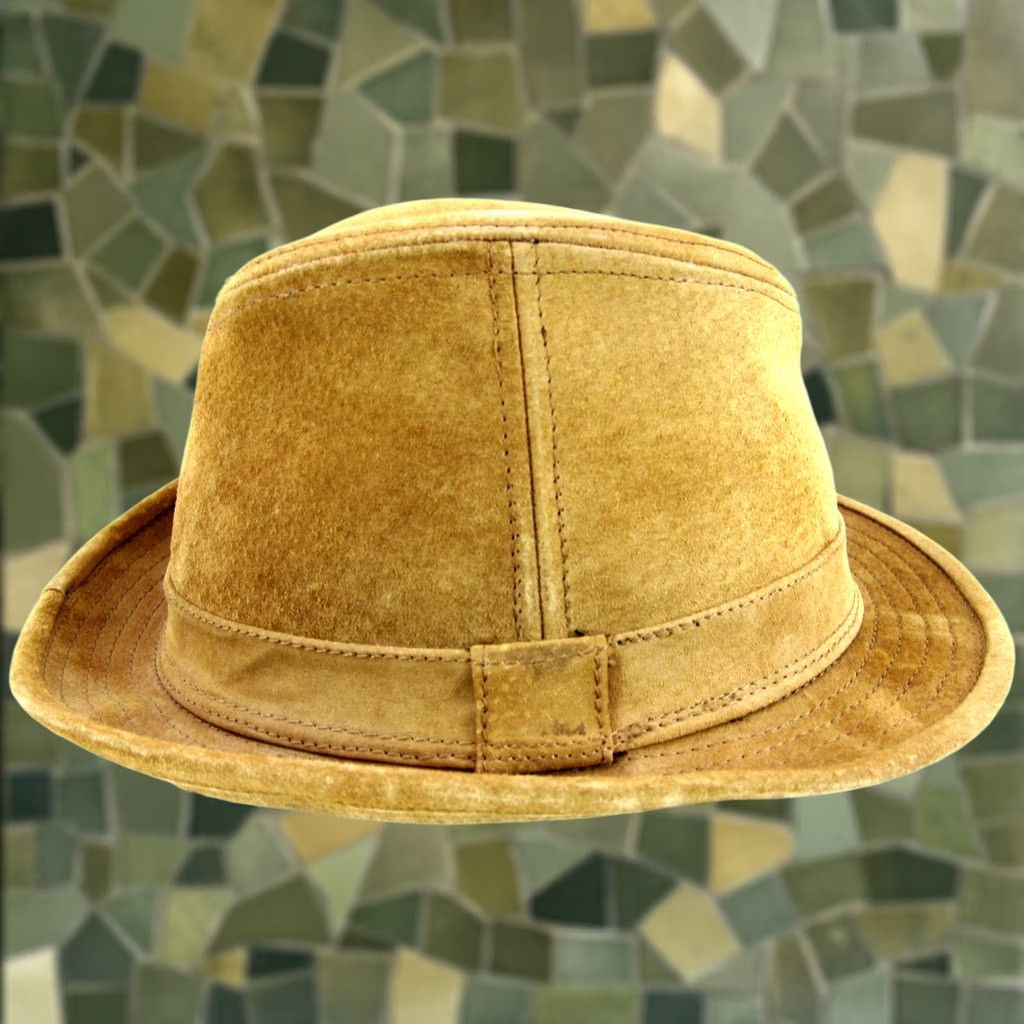 Goorin Bros. Goorin Brothers 1895 Leather Suede Tan Brown Fedora Hat Men M/L Size ONE SIZE - 1 Thumbnail