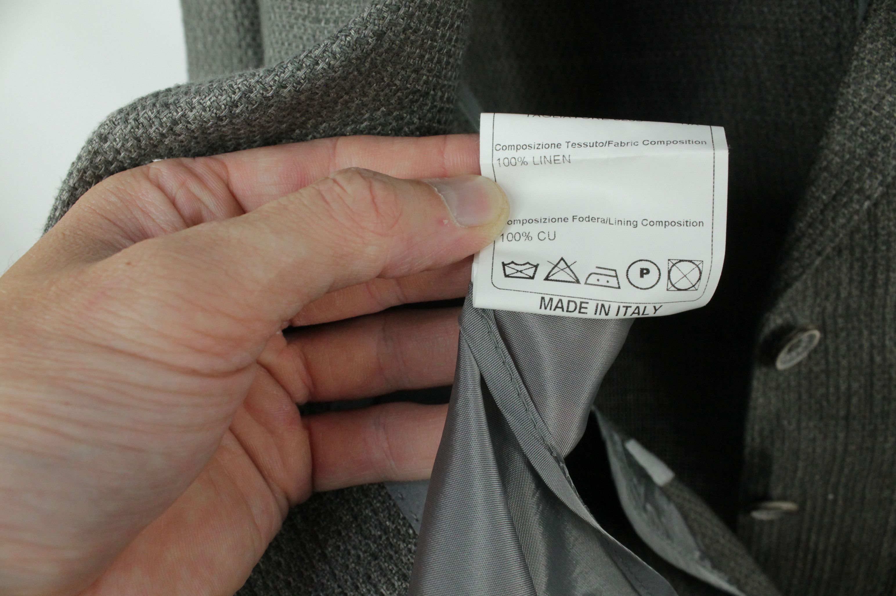 Tagliatore Tagliatore Women's Gray Linen Slim Fit Blazer Jacket Size M / US 6-8 / IT 42-44 - 10 Thumbnail