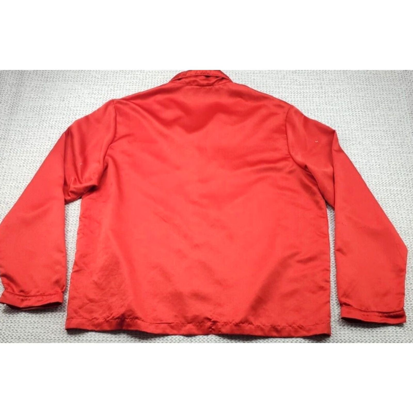 Vintage Dogg Supply Snoop Dogg Mens Sleep Shirt 2XL Satin Poly Red Long Sleeve Button Collared Pocket Logo Sleepwear Size US XXL / EU 58 / 5 - 7 Thumbnail
