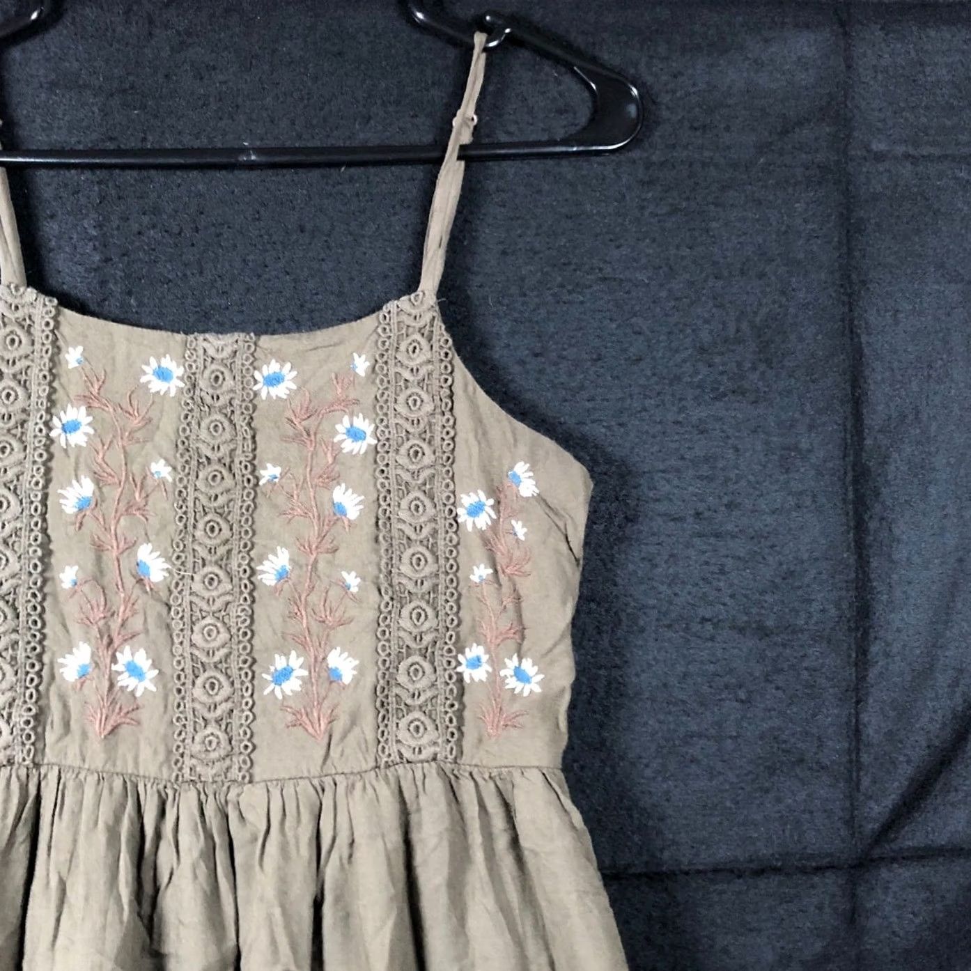Vintage Patrons Of Peace Dress Womens Forest Green Floral Lined Sleeveless Small Midi Dress Russ Size S / US 4 / IT 40 - 5 Thumbnail