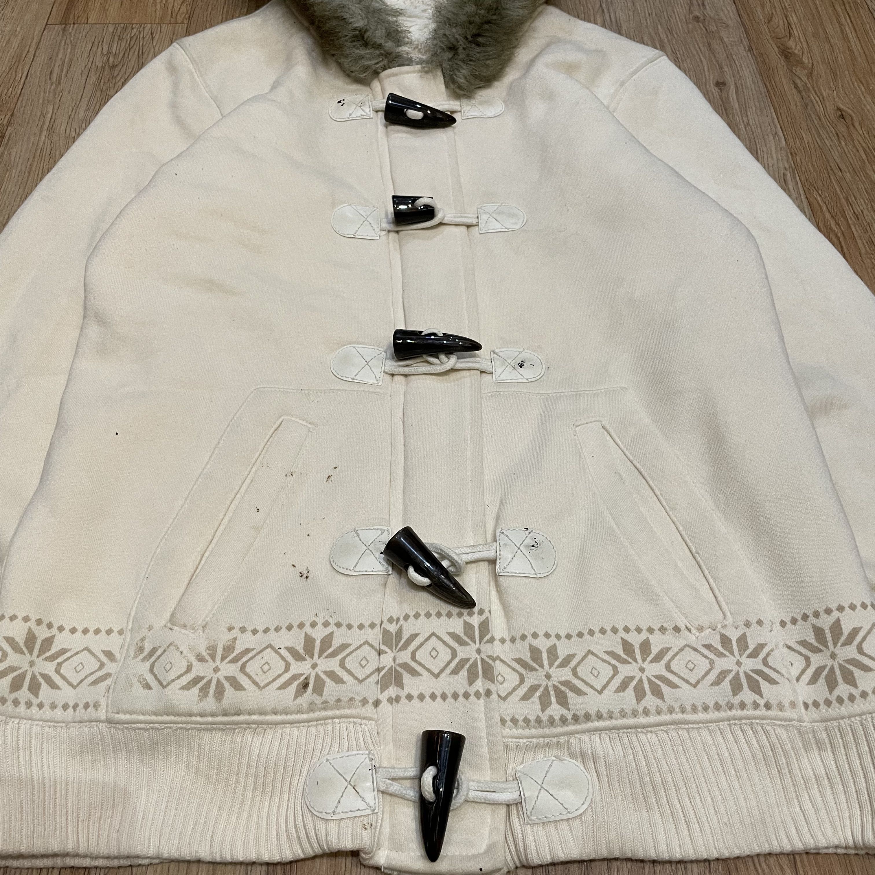 Aeropostale 2000's Y2K Aeropostale Foux Fur Hoodie Jacket Size US L / EU 52-54 / 3 - 3 Thumbnail