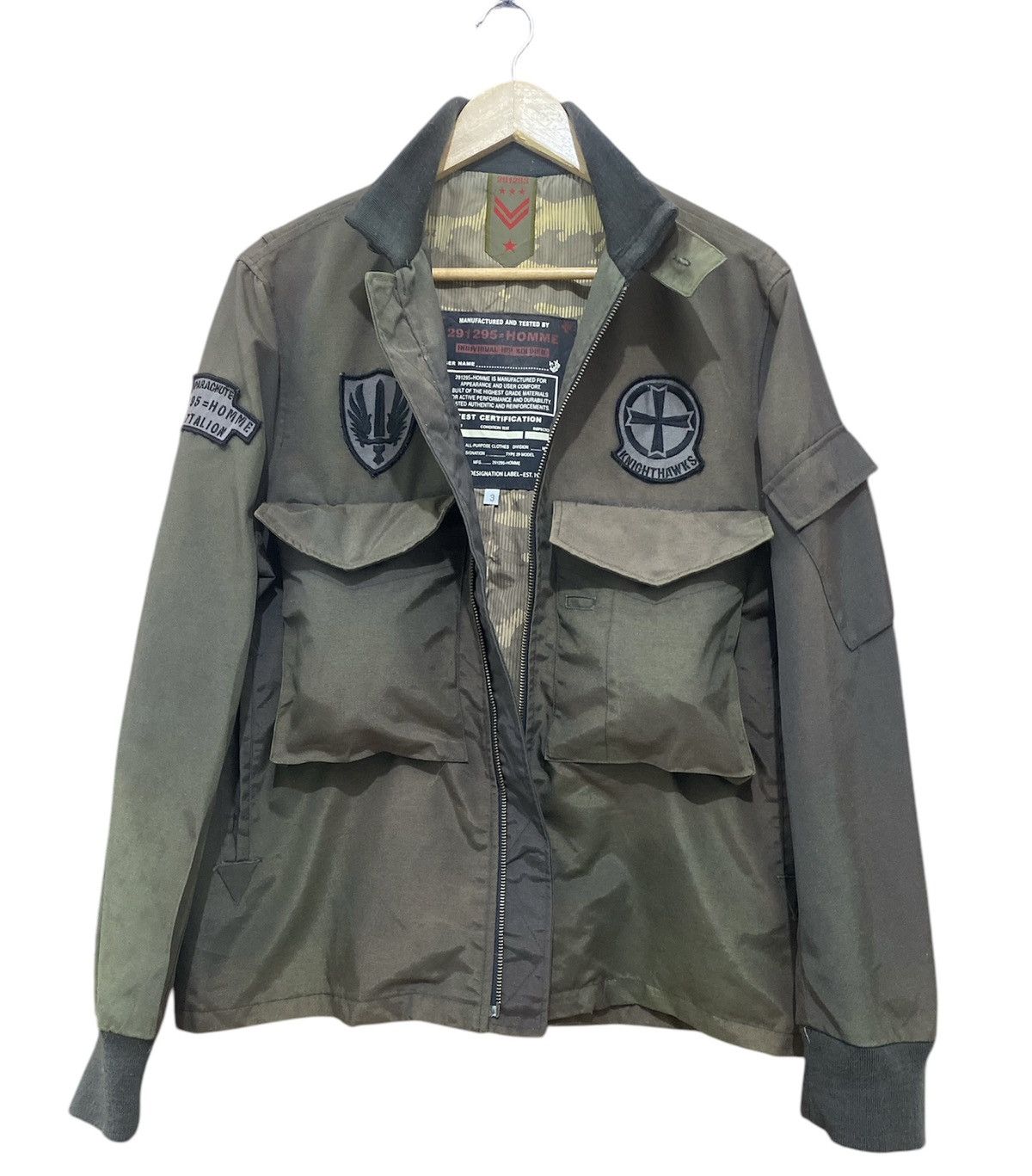 Japanese Brand 291295 Homme Knighthawks Parachute Bomber Jacket Sunfaded Size US L / EU 52-54 / 3 - 3 Thumbnail