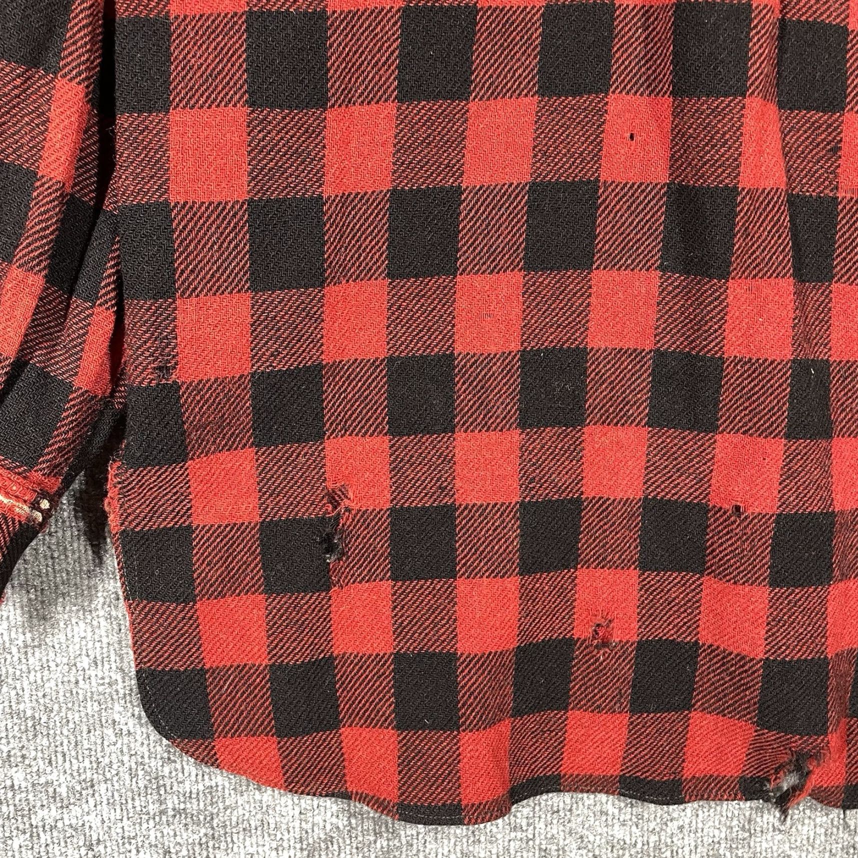 Vintage VINTAGE 5 Brother Flannel Shirt Large Wool 1930s Half Zip Chin Strap Rockabilly Red 1930s Mens Size US L / EU 52-54 / 3 - 7 Thumbnail