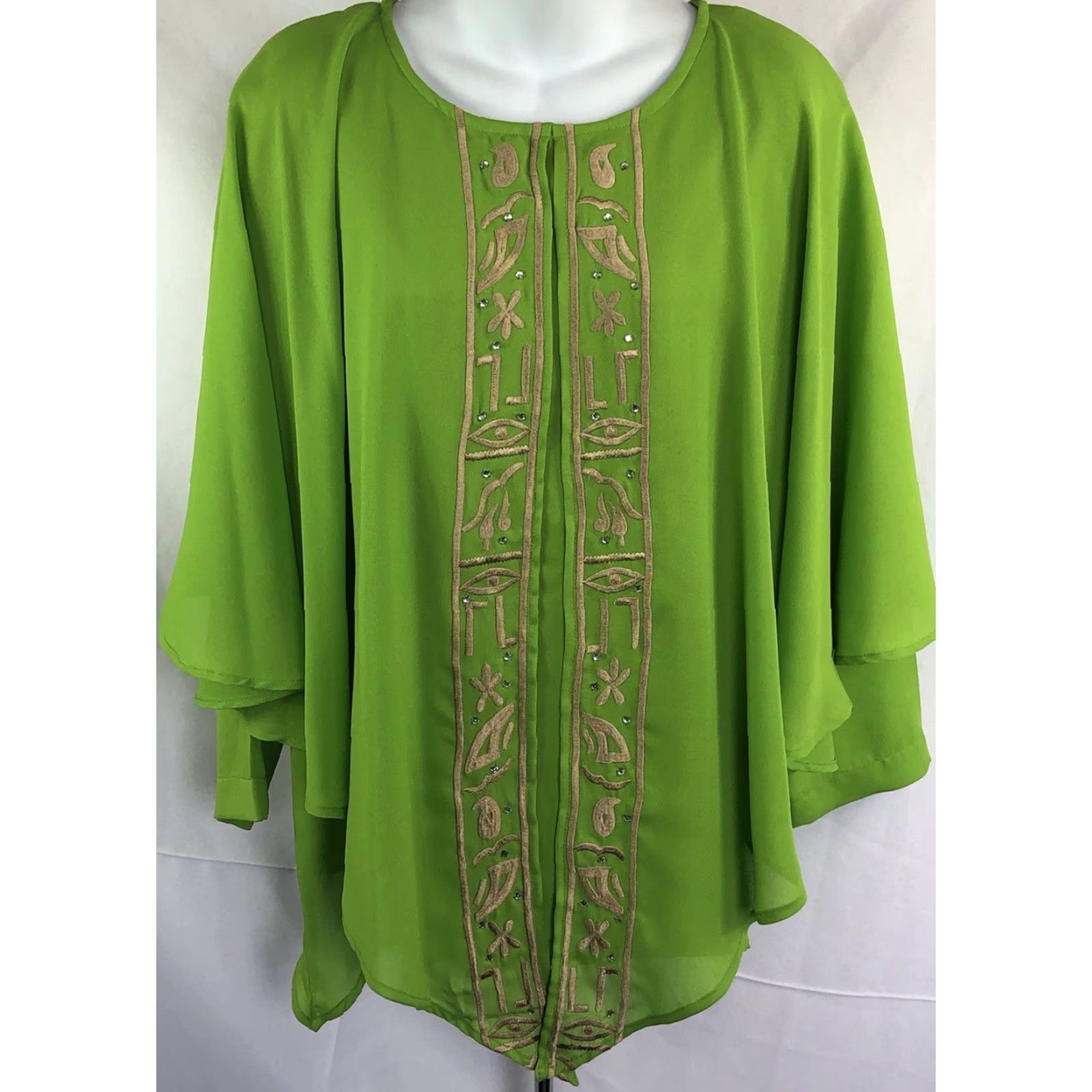 Vintage **Anthony Mark Hankins Green S Poncho Swing Top Blouse Formal** User: **Anthony Mark Hankins Green S Poncho Swing Top Blouse Formal** Size S / US 4 / IT 40 - 5 Thumbnail