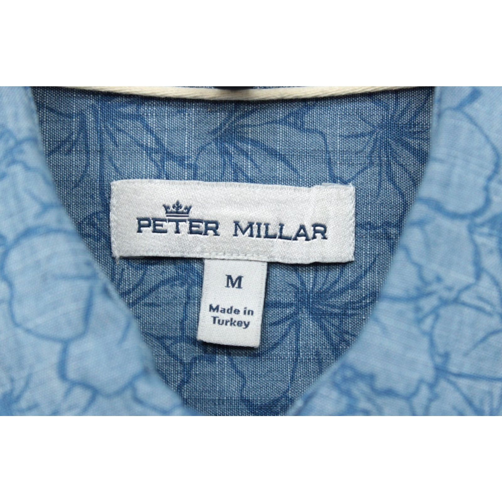 Peter Millar Peter Millar Shirt Men's Medium Blue Floral Long Sleeve Hawiian Vacation Luau Size US M / EU 48-50 / 2 - 4 Thumbnail