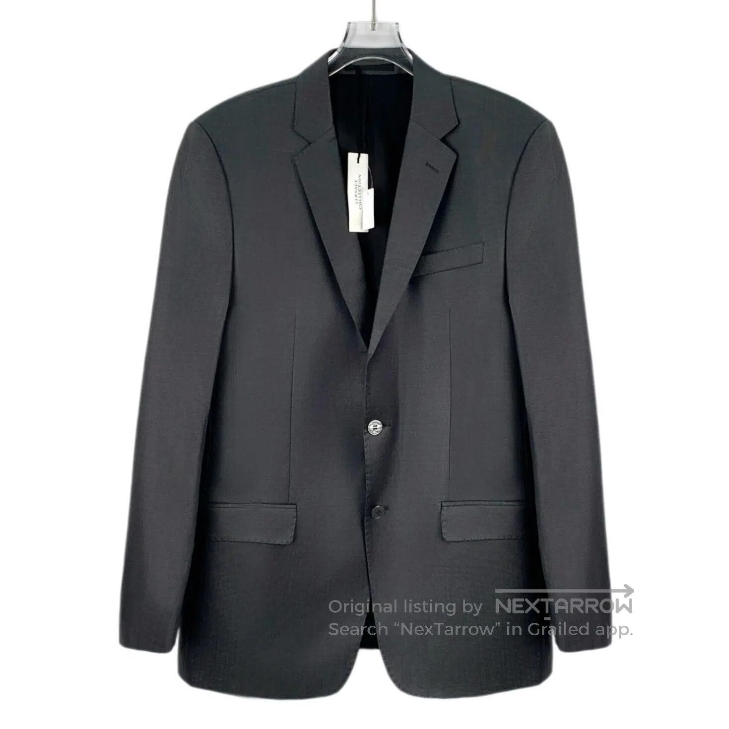 Versace Versace Gray wool lapel single-breasted long-sleeve suit j Size US M / EU 48-50 / 2 - 1 Thumbnail