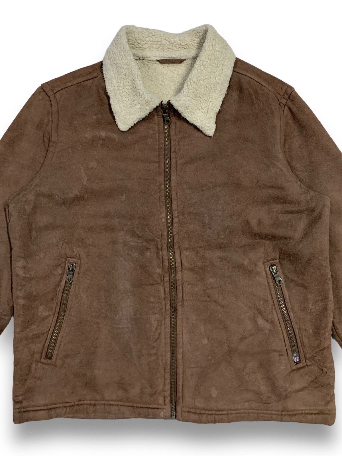 Japanese Brand Vintage Japanese Brand Faux Suede Style Sherpa Lined Jacket Size US M / EU 48-50 / 2 - 4 Thumbnail