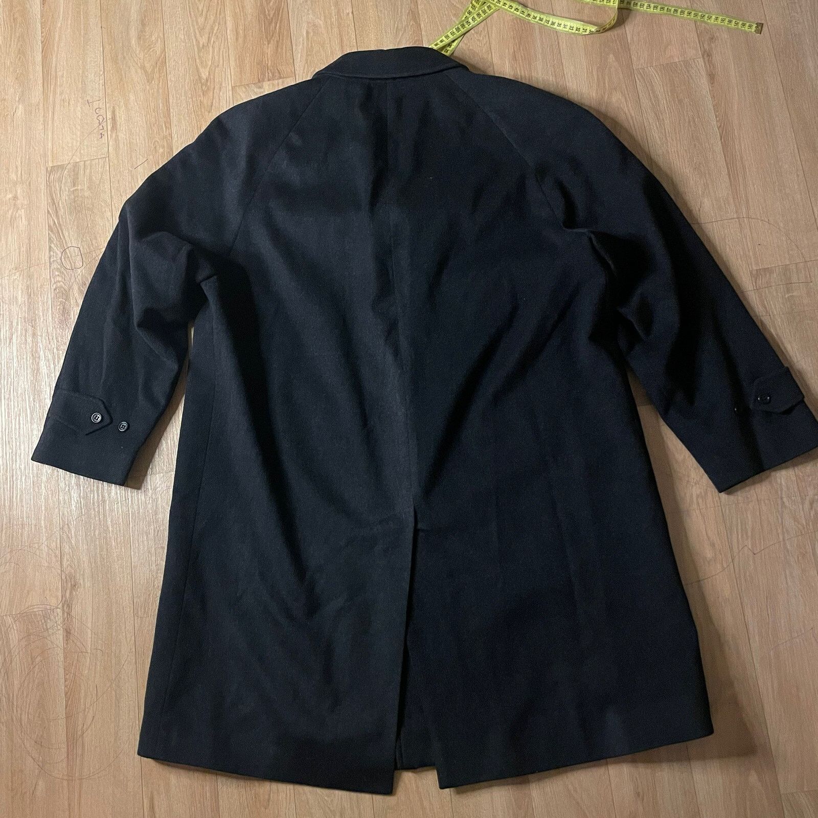 Burberry Burberry london Trench Coat jacket virgin WOOL men's BLACK Size US L / EU 52-54 / 3 - 3 Thumbnail