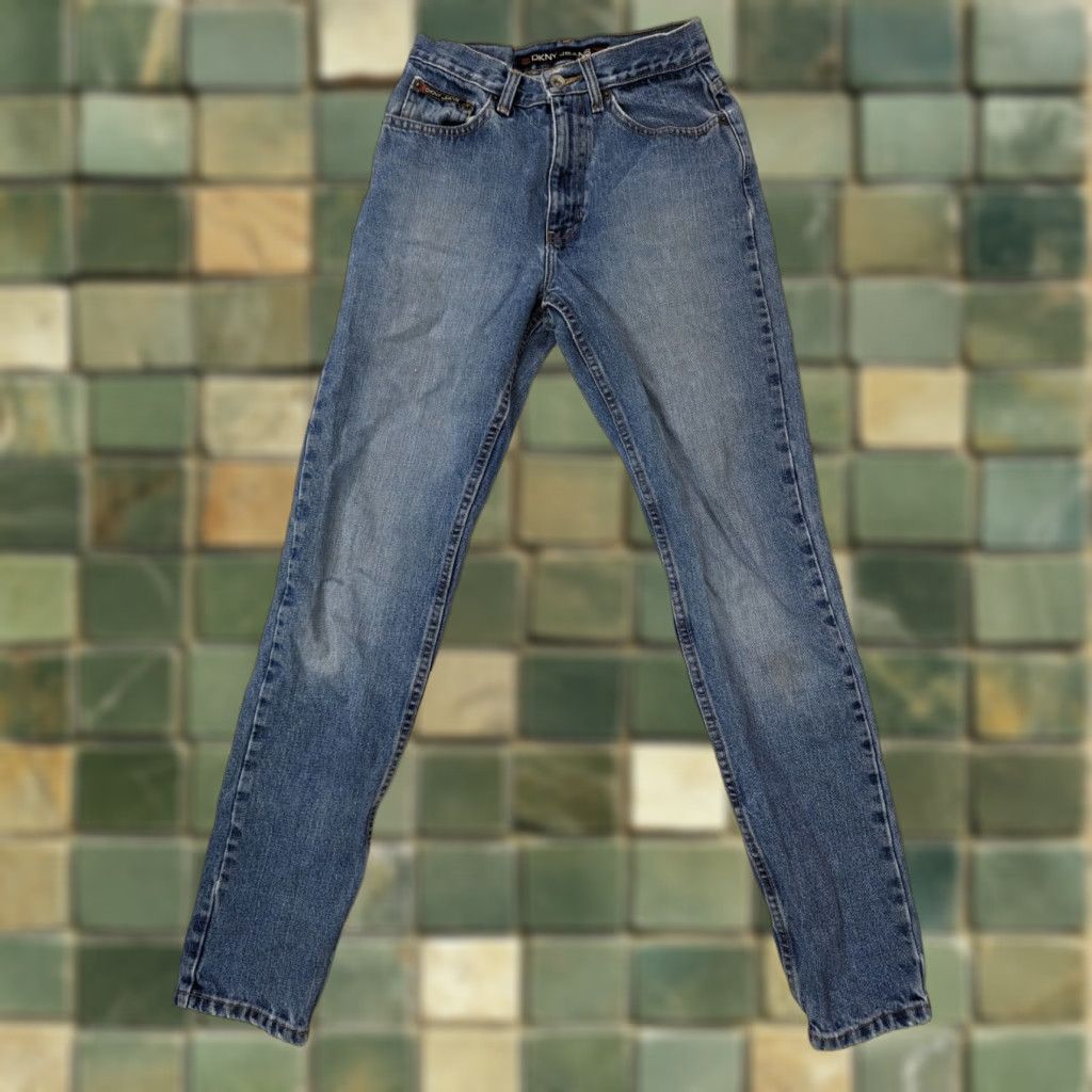 DKNY VINTAGE DKNY Mom Jeans Size 26/2 High Waist Tapered Leg Denim Women's V2J Jeans 80s Blue Mens Size 26" / US 2 / IT 38 - 1 Thumbnail