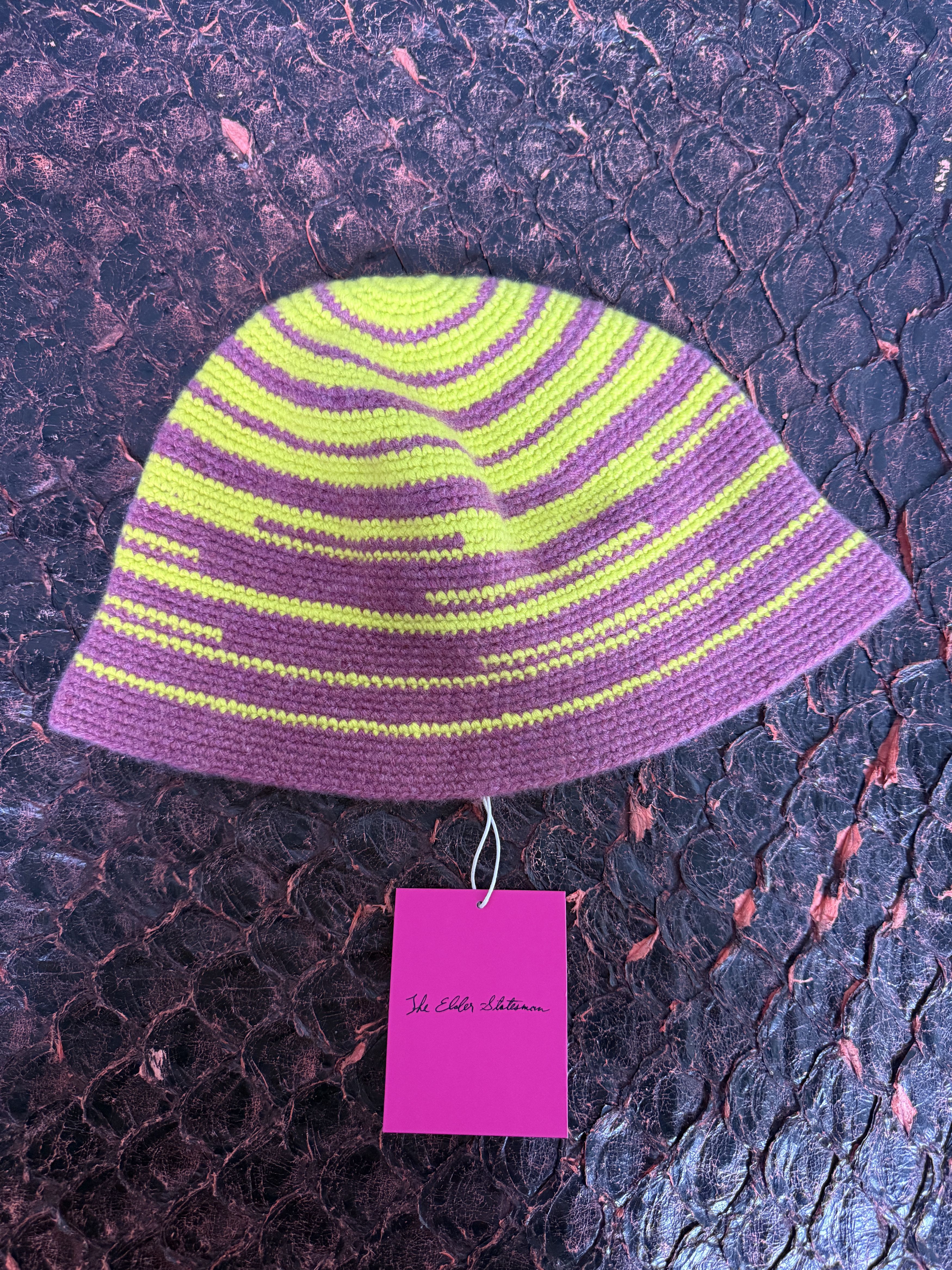 The Elder Statesman The Elder Statesman Crochet Duo Ombre Bucket Hat Size ONE SIZE - 3 Thumbnail