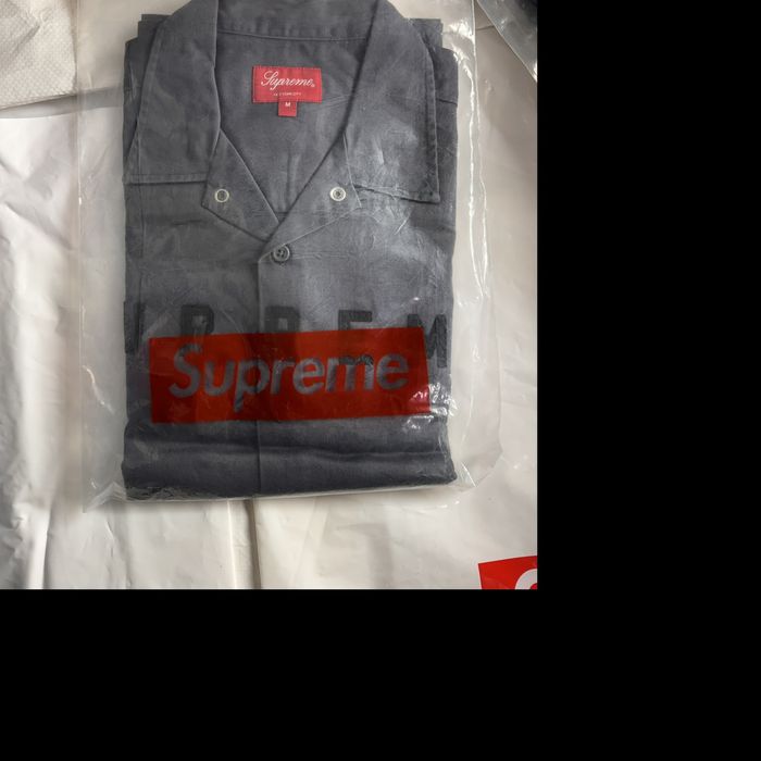 Supreme Supreme 2-Tone Work Shirt Dark Grey medium size | Grailed