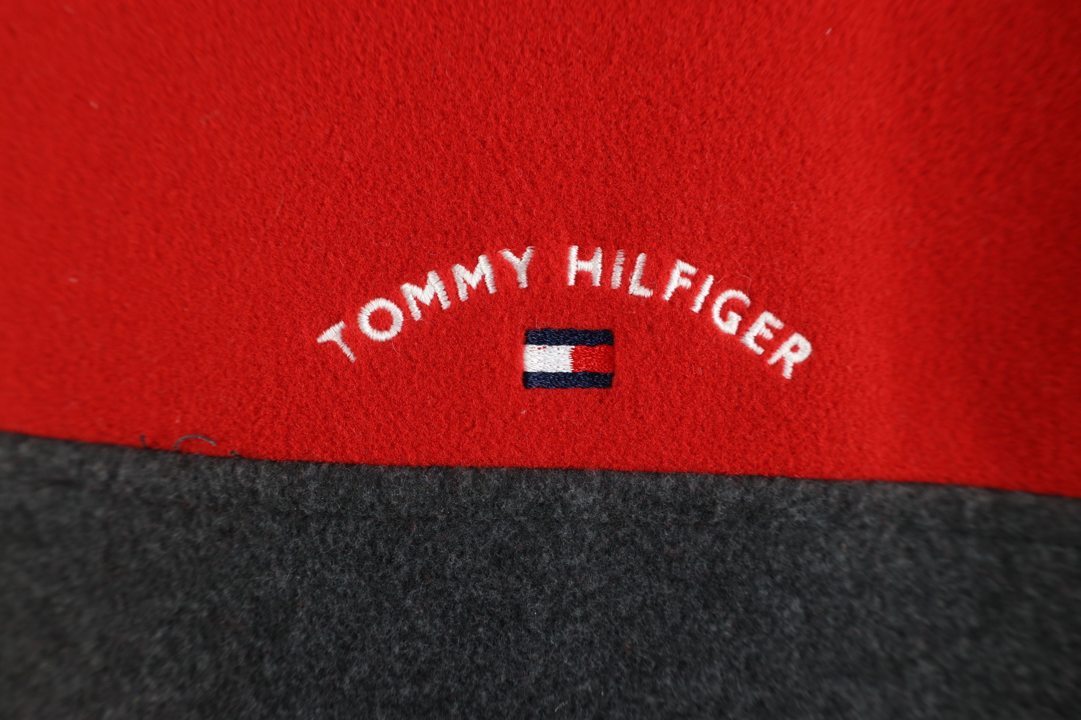 Tommy Hilfiger Vintage 90s Tommy Hilfiger Block Half Zip Fleece Sweater Size US L / EU 52-54 / 3 - 4 Thumbnail