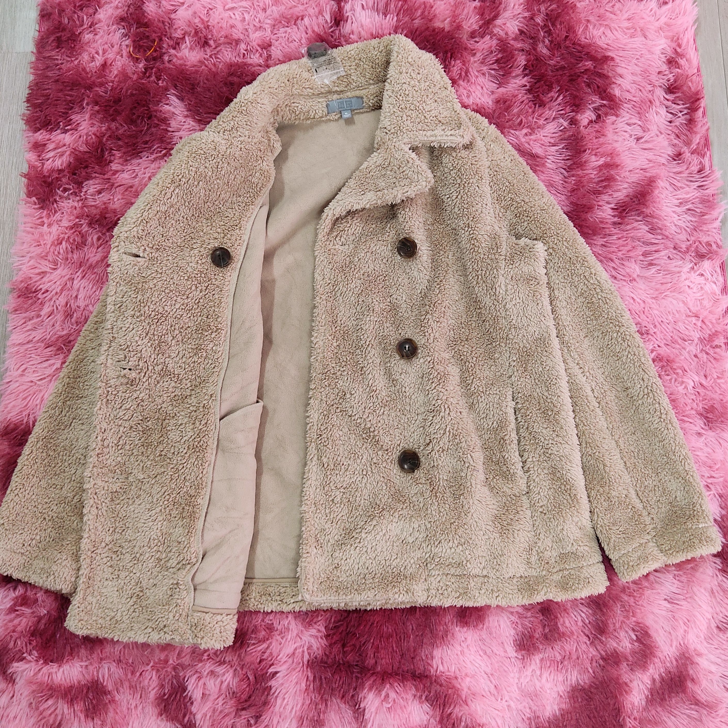 Japanese Brand × Uniqlo UNIQLO Double Breasted Teddy Fleece Coat Size L / US 10 / IT 46 - 11 Thumbnail