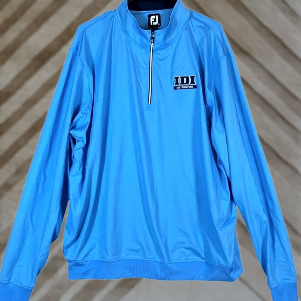 Footjoy FootJoy Mens Jacket Blue 1/4 Zip Performance Athletic Lightweight Stretch 2XL Jacket Mens Blue 1/4 Zip Athletic Lightweight Stretch 2XL FootJoy Size US XXL / EU 58 / 5 - 1 Thumbnail