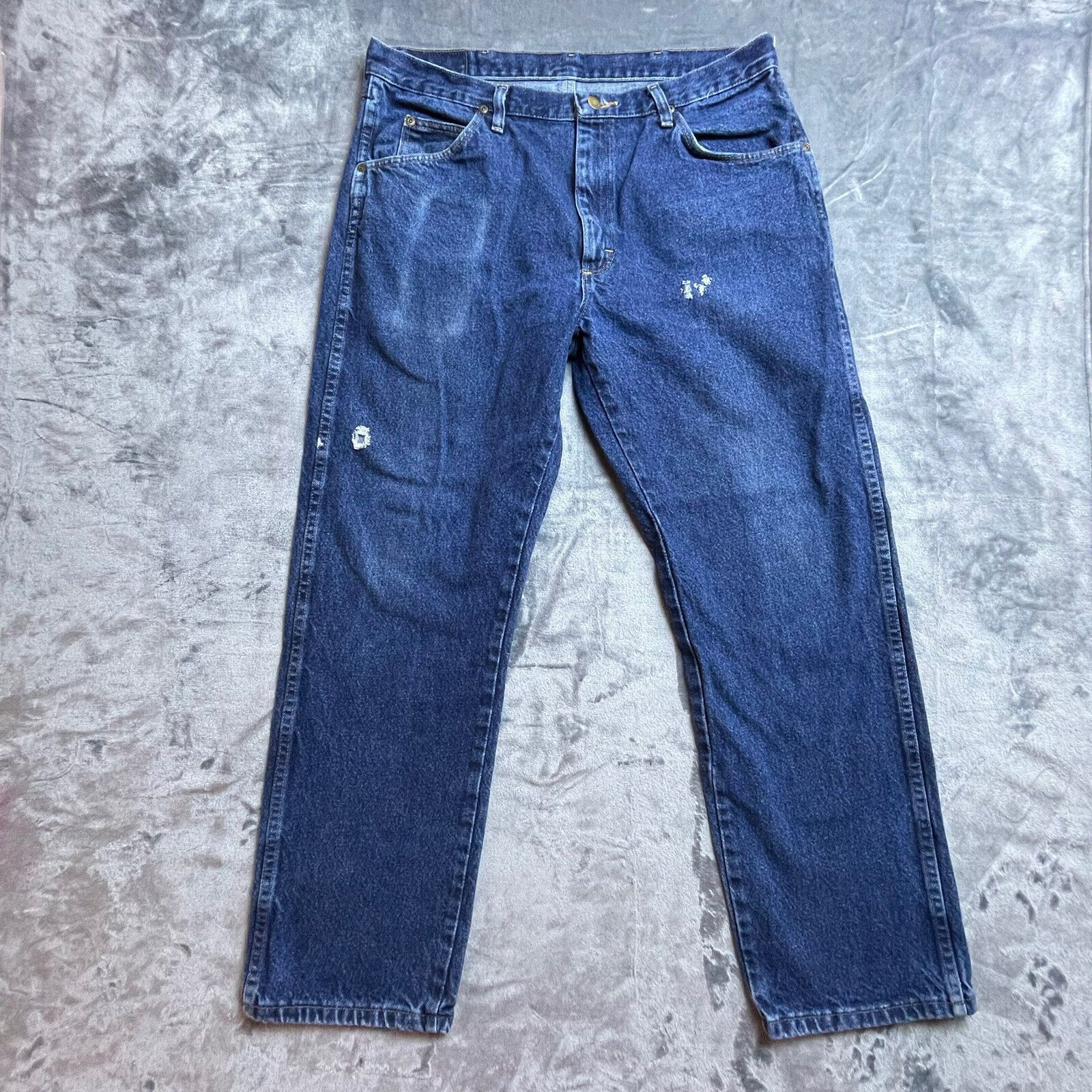 Wrangler Wrangler Jeans 35 W Distressed Straight Work Pants Cowboy Size US 35 - 1 Thumbnail