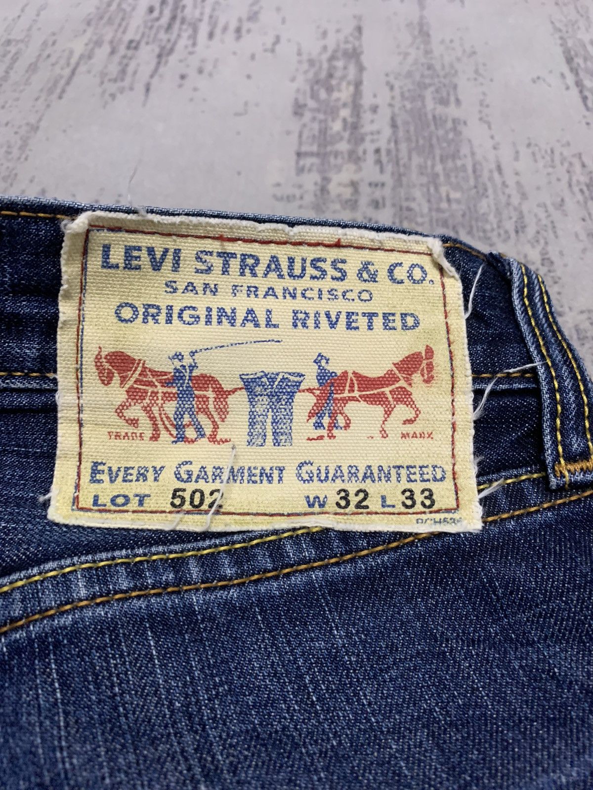 Levi's Levi’s 502 Distressed Straight Leg Jeans – Vintage Denim Size US 34 / EU 50 - 17 Thumbnail