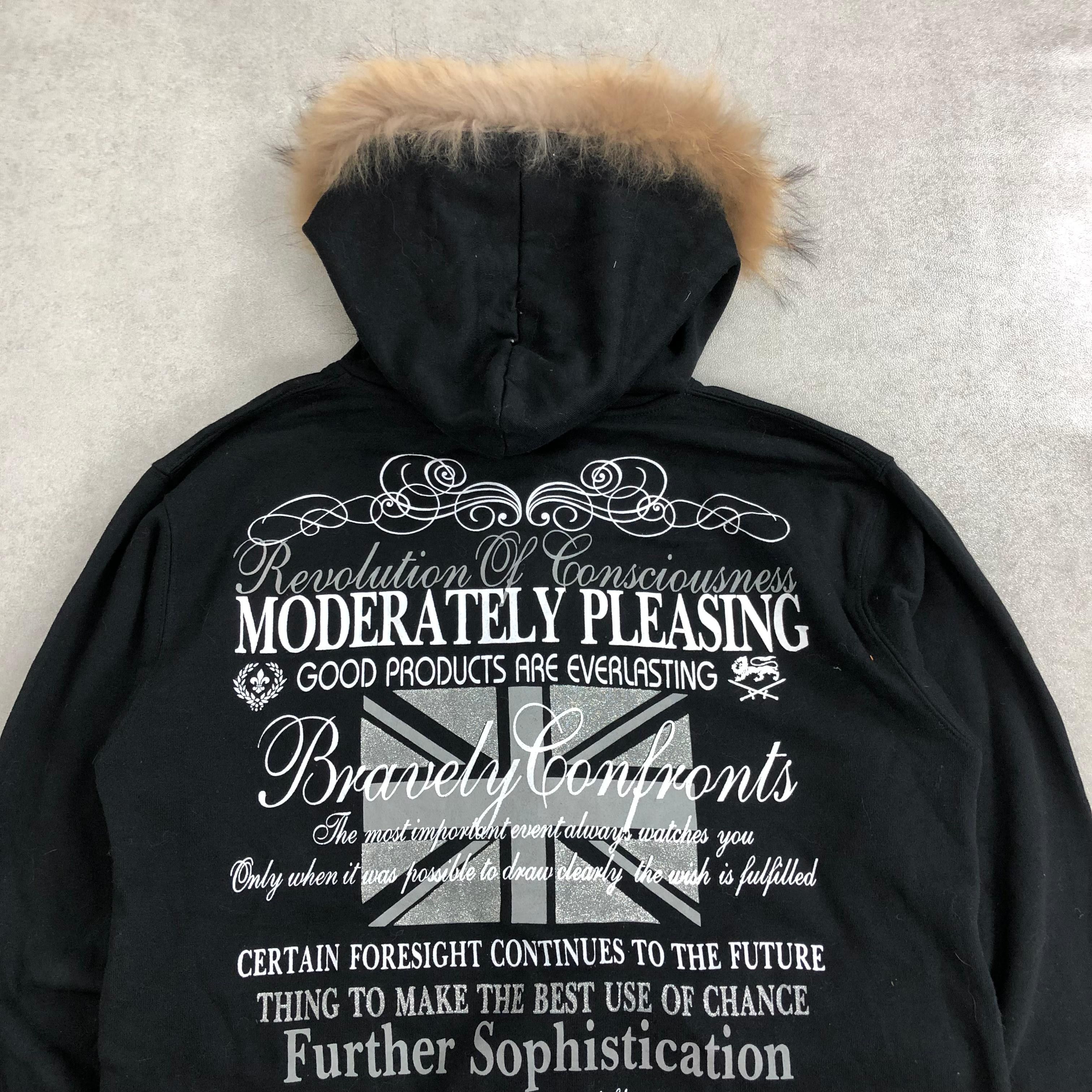 Japanese Brand 2000s Beaumont Carr Poem Goa Gothic Punk Lgb Fur Zip Hoodie Size US L / EU 52-54 / 3 - 13 Thumbnail