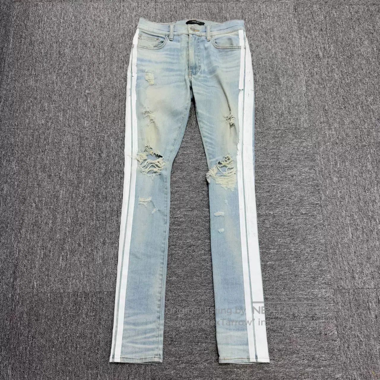 Amiri Amiri Distressed Ripped Side Stripe Jeans. Size US 30 / EU 46 - 1 Thumbnail