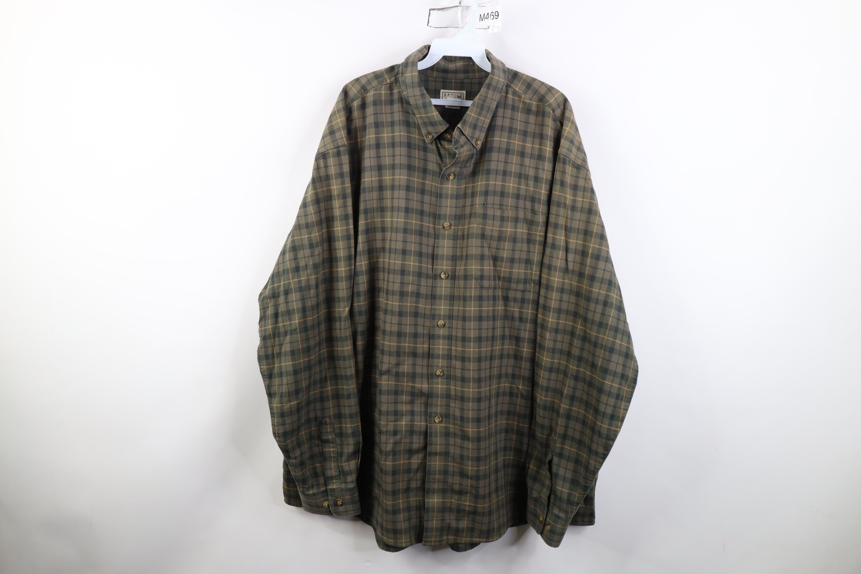 L.L. Bean Vintage 90s LL Bean Heavy Herringbone Plaid Button Shirt Size US XXL / EU 58 / 5 - 1 Thumbnail