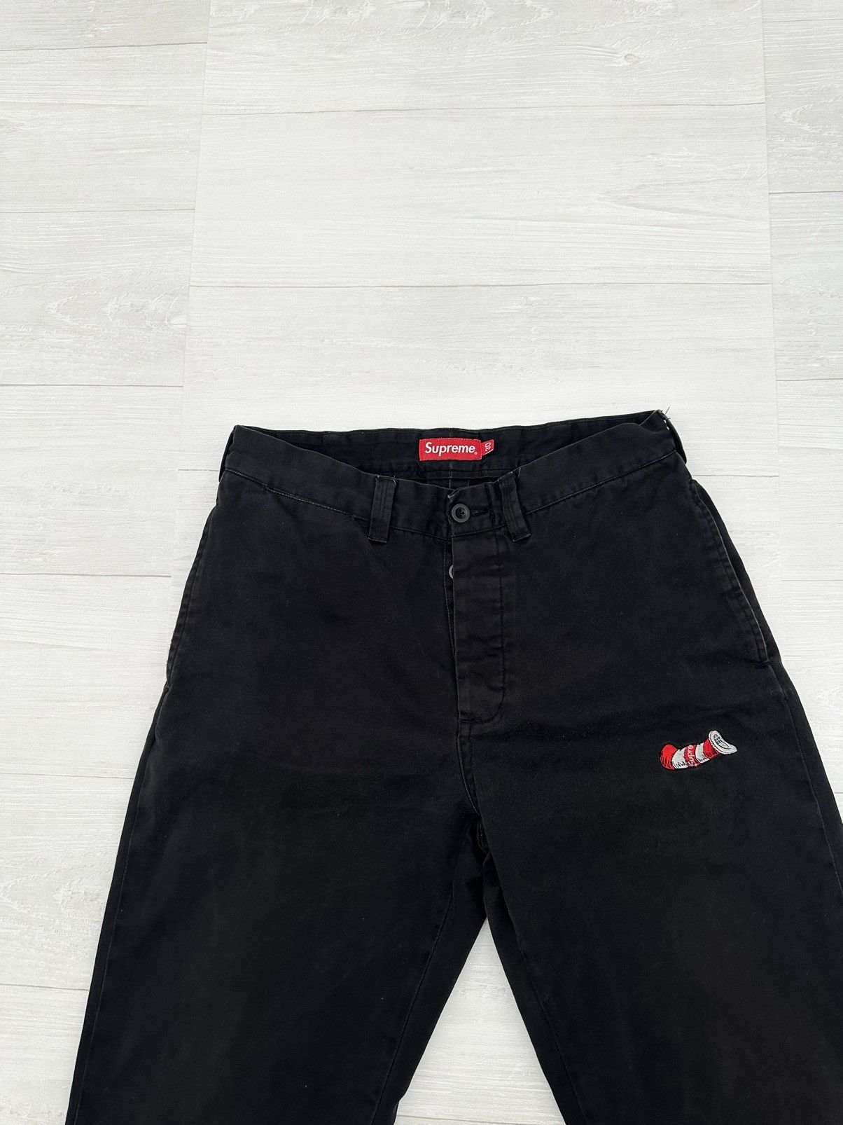 Supreme Supreme Cat in the Hat Skate Chino Pant Black FW18 30 | Grailed