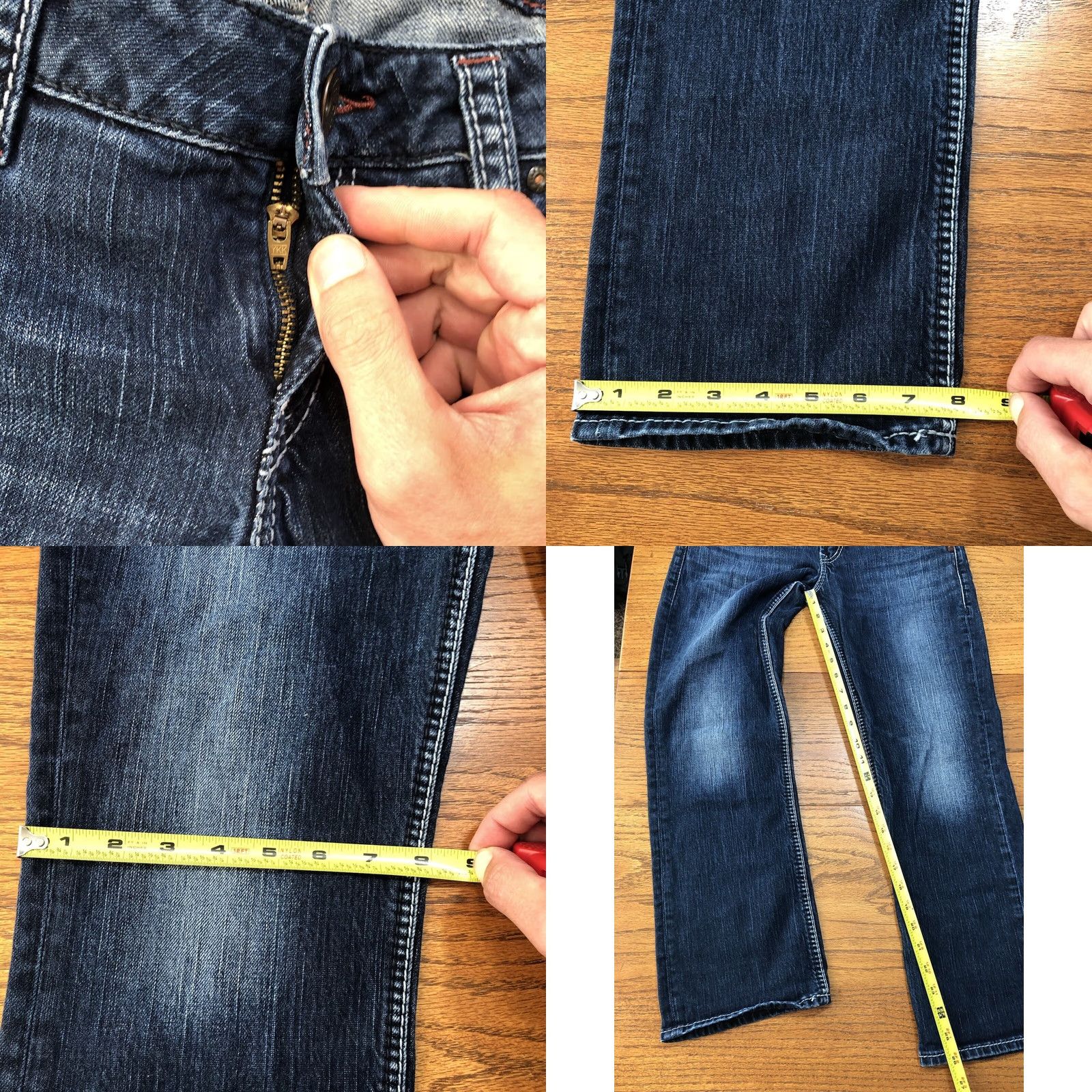 Silver Jeans Co. Silver Jeans Santorini Womens Jeans Straight Inseam 26 Blue Denim Stretch Medium Wash 5-Pocket Regular Fit Female Fashion Bohemian Modern Size 30" / US 8 / IT 44 - 8 Thumbnail