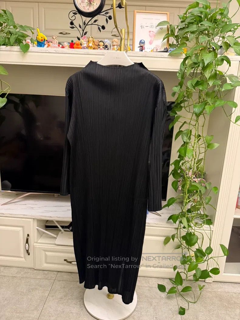 Issey Miyake Issey Miyake Black Long-sleeve Dress Size M / US 6-8 / IT 42-44 - 2 Thumbnail