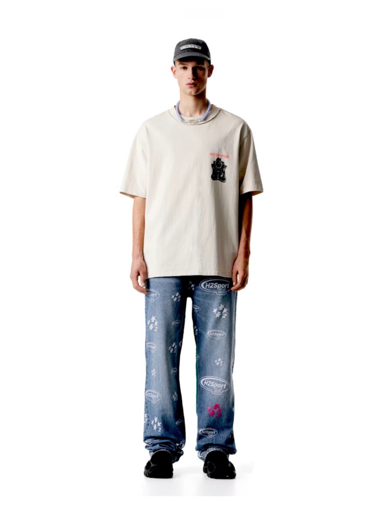H&M × Heron Preston H2 SPORT LOOSE JEANS Size US 32 / EU 48 - 2 Thumbnail