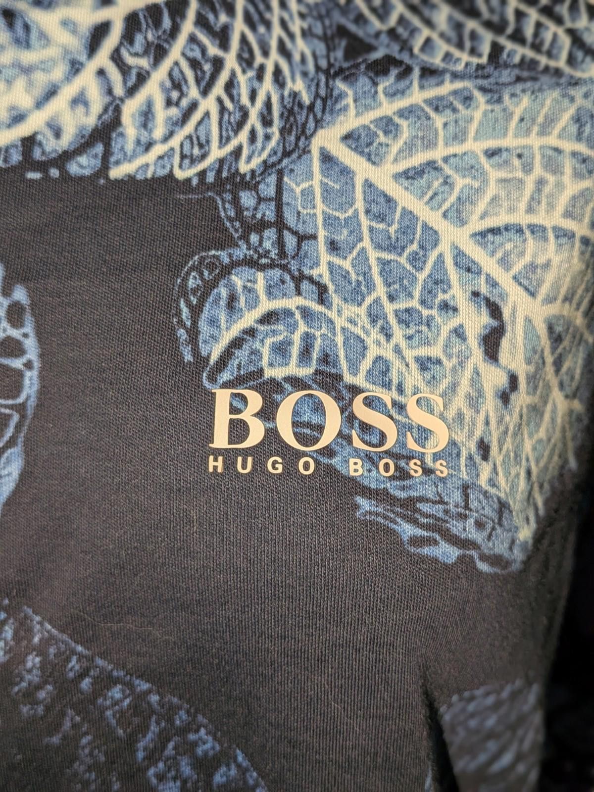 Hugo Boss HUGO BOSS Leaf-print Men's Paddy 6 Short Sleeve Polo In Blau Size US M / EU 48-50 / 2 - 3 Thumbnail