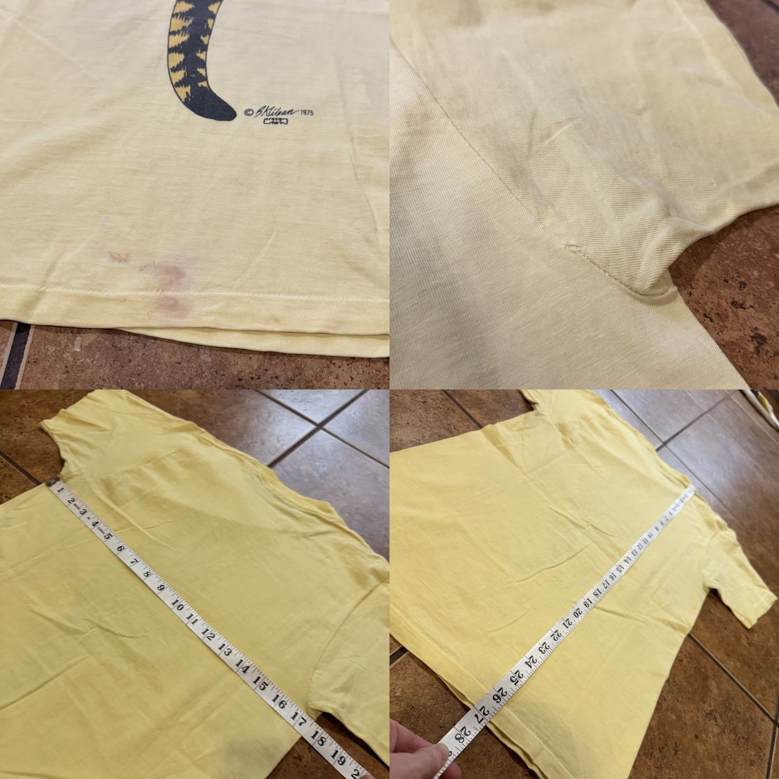 Vintage VINTAGE Crazy Shirt Hawaii Kliban Cat Shirt 70s Rare Yellow Cotton Medium Unisex Short Sleeve Graphic Tee Hawaii 1970s Mens Womens Boys Girls Sediment Size US L / EU 52-54 / 3 - 8 Thumbnail