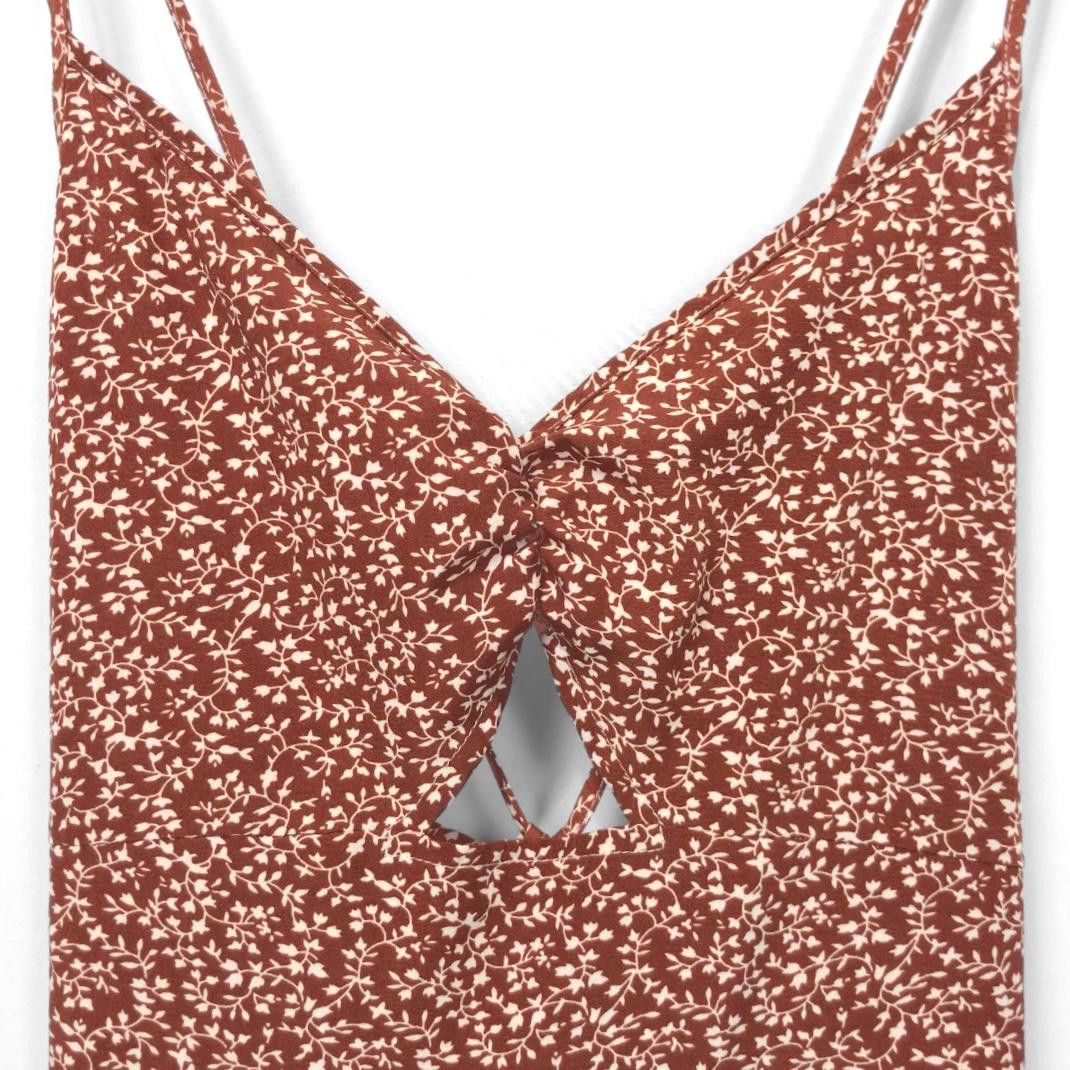 Designer Chic Floral Spaghetti Strap Dress with Cutout XS Size XS / US 0-2 / IT 36-38 - 3 Thumbnail