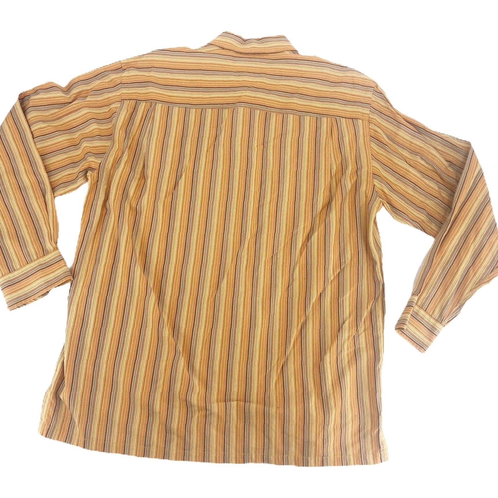 Tommy Bahama Tommy Bahama Shirt Men L Yellow Orange Blue Striped Button-Up Long Sleeve Cotton Size US L / EU 52-54 / 3 - 2 Thumbnail