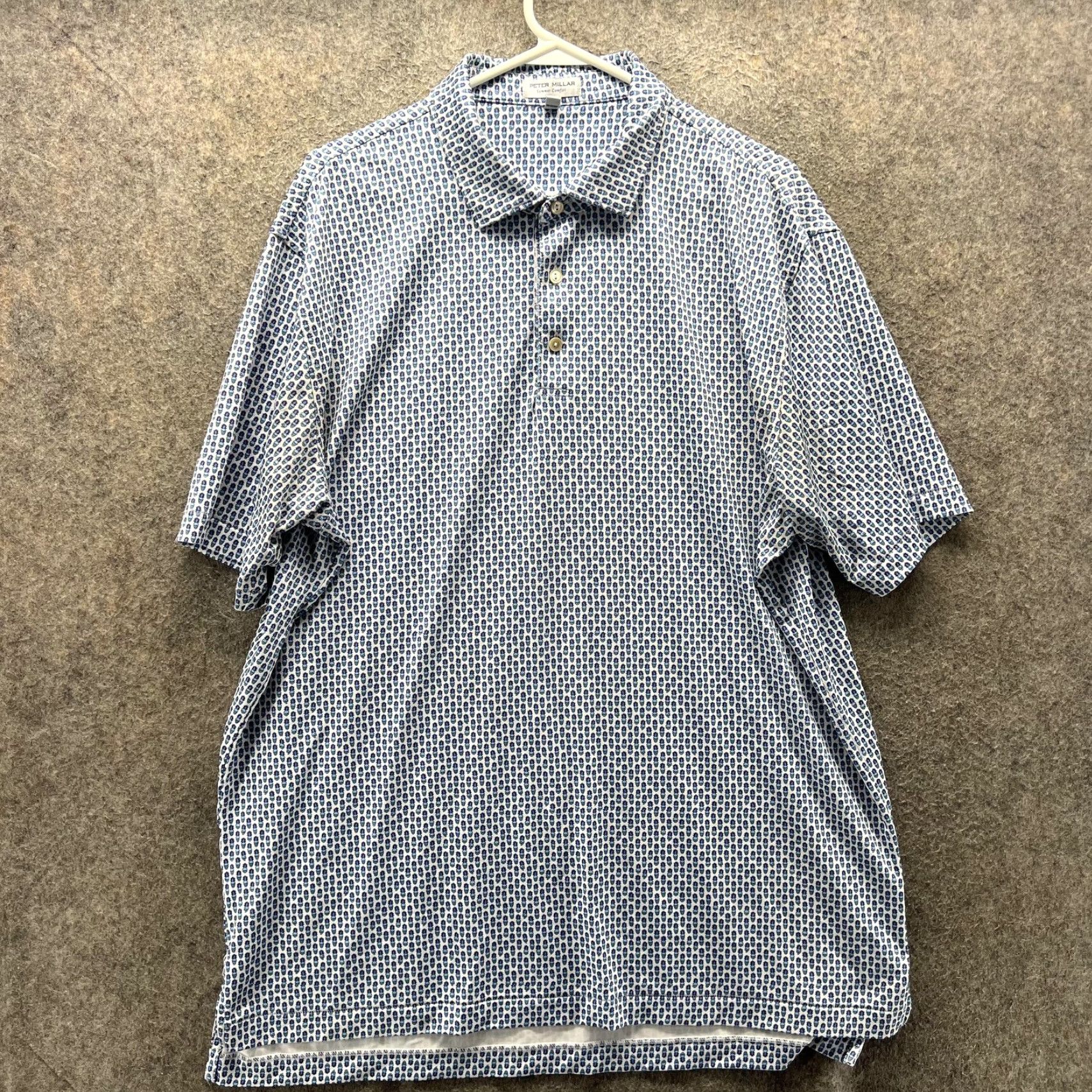 Peter Millar Peter Millar Polo Shirt Mens L Blue Summer Comfort Pineapple Print Golf Size US L / EU 52-54 / 3 - 2 Thumbnail