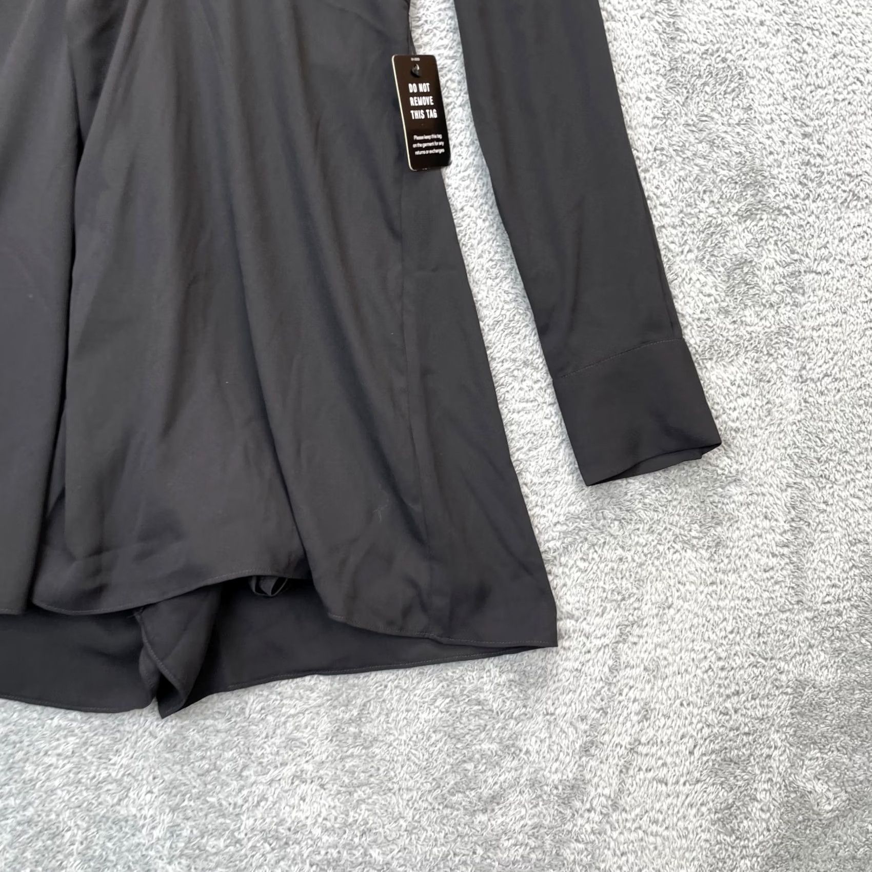 Express Express Romper Womens M Black One Piece Neck Twist Front Lined Back Zip Size 32" / US 10 / IT 46 - 2 Thumbnail