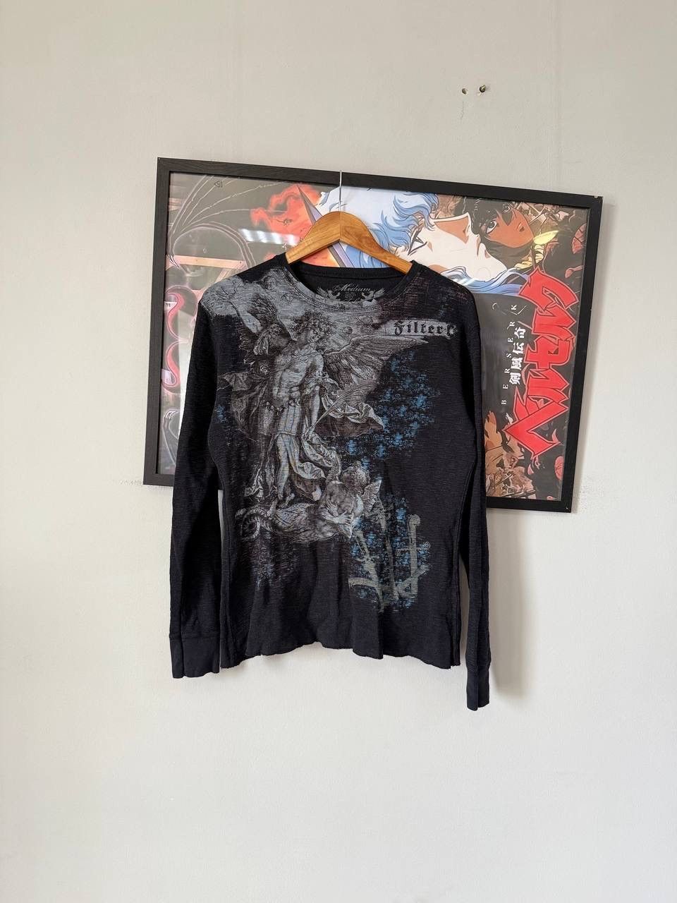 Japanese Brand Vintage 90s affliction Ed hardy style long sleeve shirt Size M / US 6-8 / IT 42-44 - 1 Thumbnail