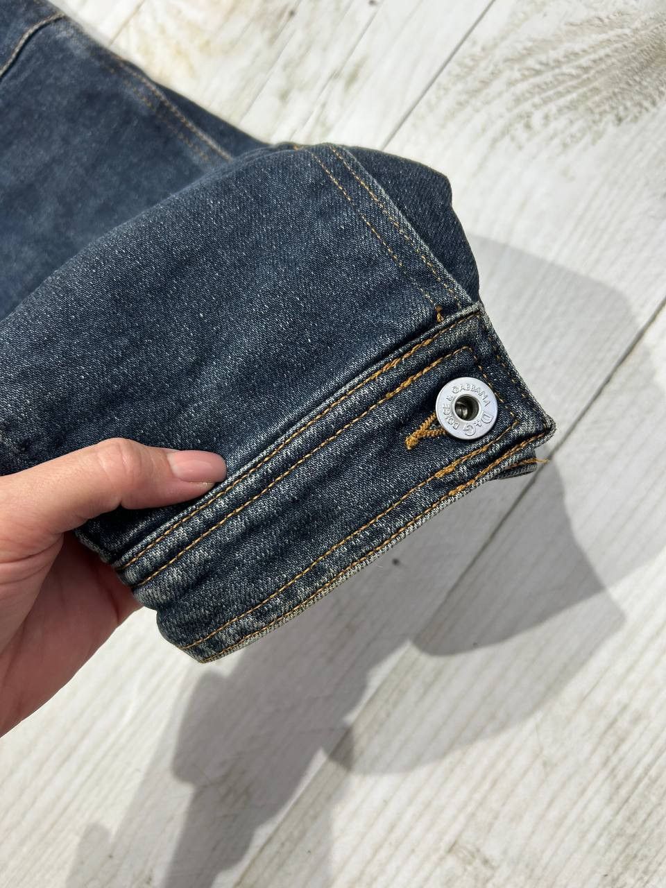 Dolce & Gabbana Vintage Dolce Gabbana Denim Jacket Sherpa Y2K Size L / US 10 / IT 46 - 4 Thumbnail