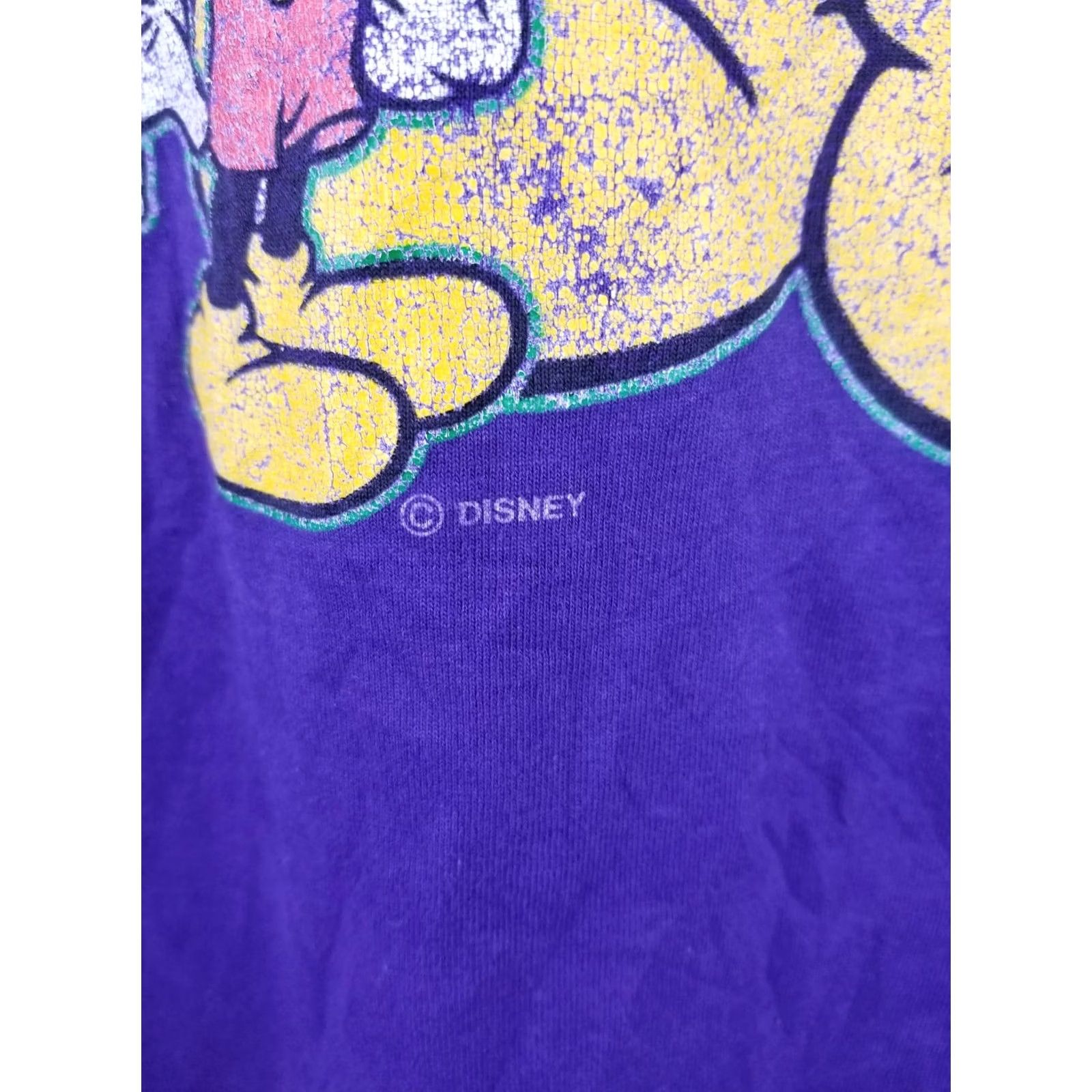 Disney VINTAGE MICKEY MOUSE DISNEY T-SHIRT LARGE 80' Purple 50/50 THIN Mens Size US L / EU 52-54 / 3 - 3 Thumbnail