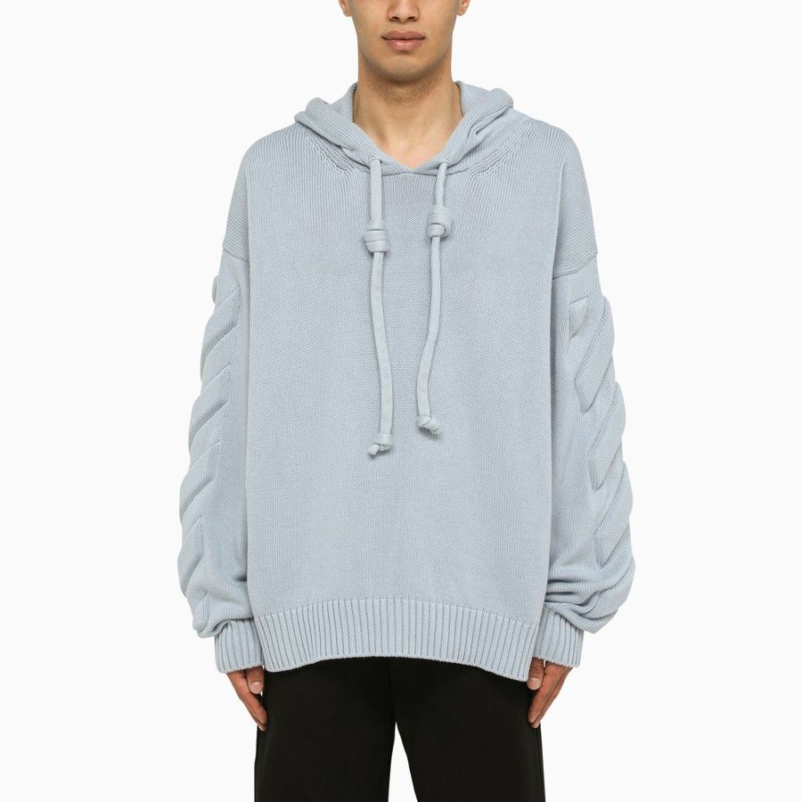 image of Off White O1D2Blof0424 Sweatshirts Hoodies In Light Blue, Men's (Size Small)
