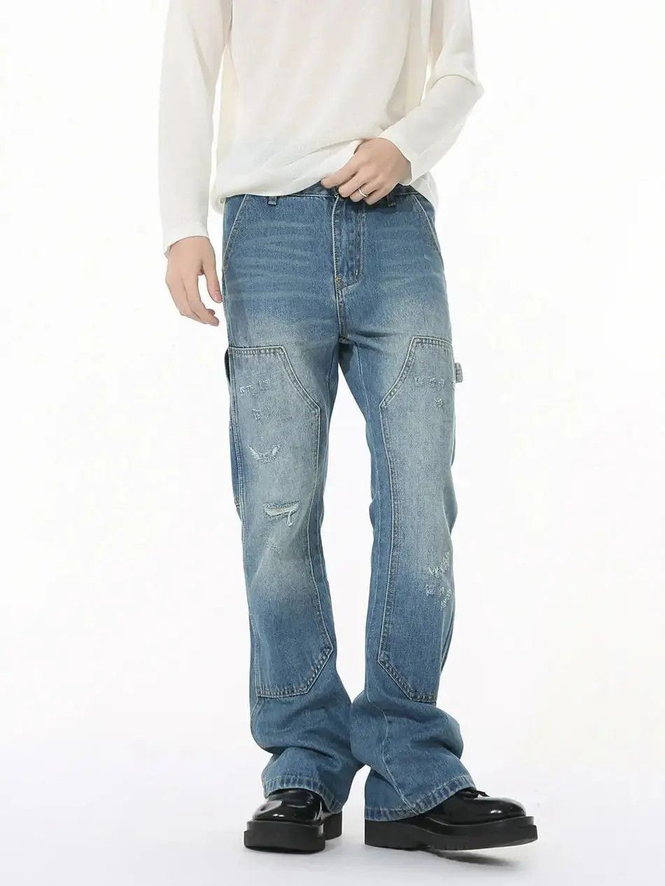 Japanese Brand Retro loose high street patchwork jeans Size US 32 / EU 48 - 3 Thumbnail