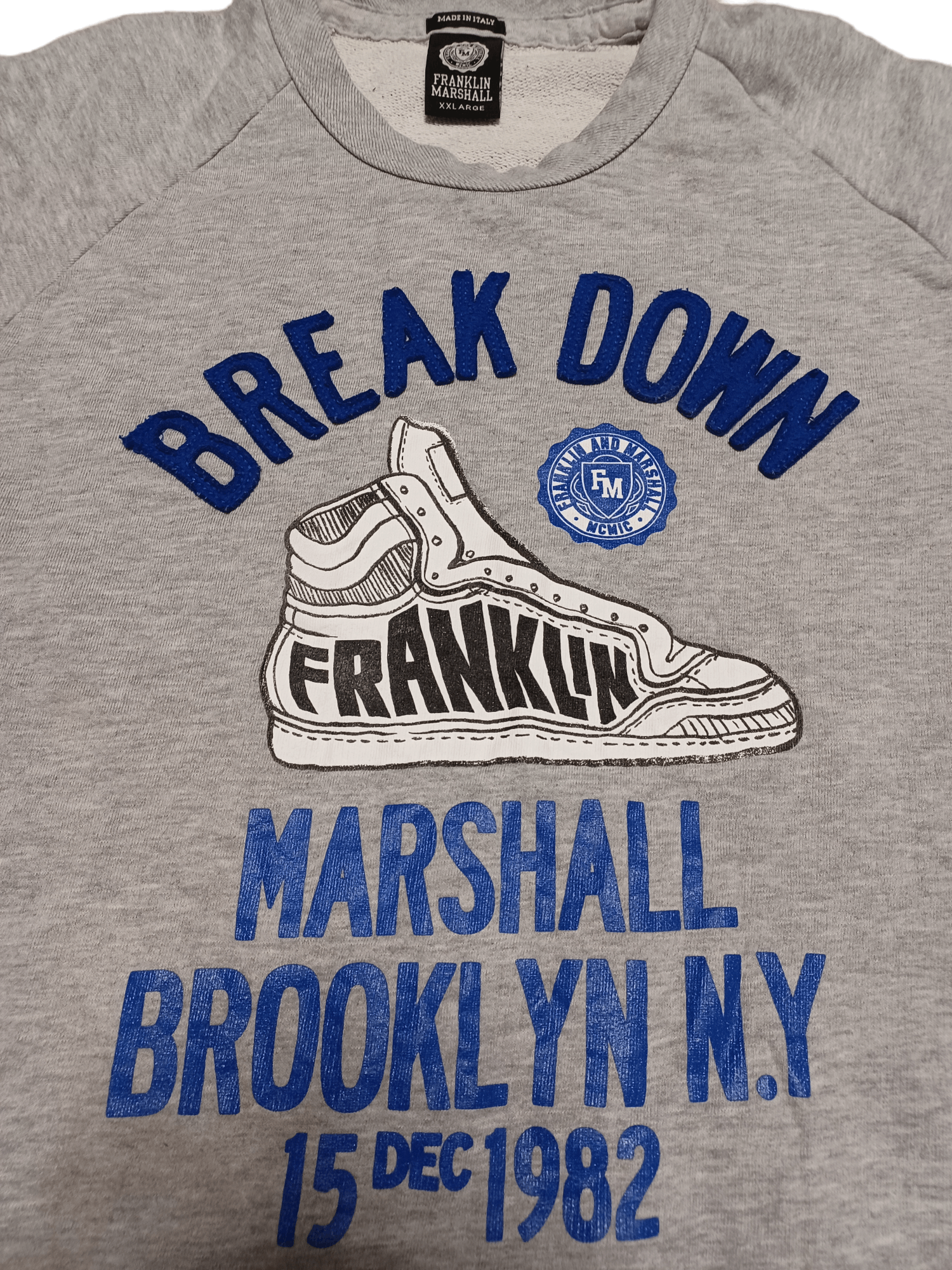 Franklin & Marshall FRANKLIN&MARSHALL MADE IN ITALY BIGLOGO EMBROIDERD SWEATSHRT Size US XXL / EU 58 / 5 - 2 Thumbnail