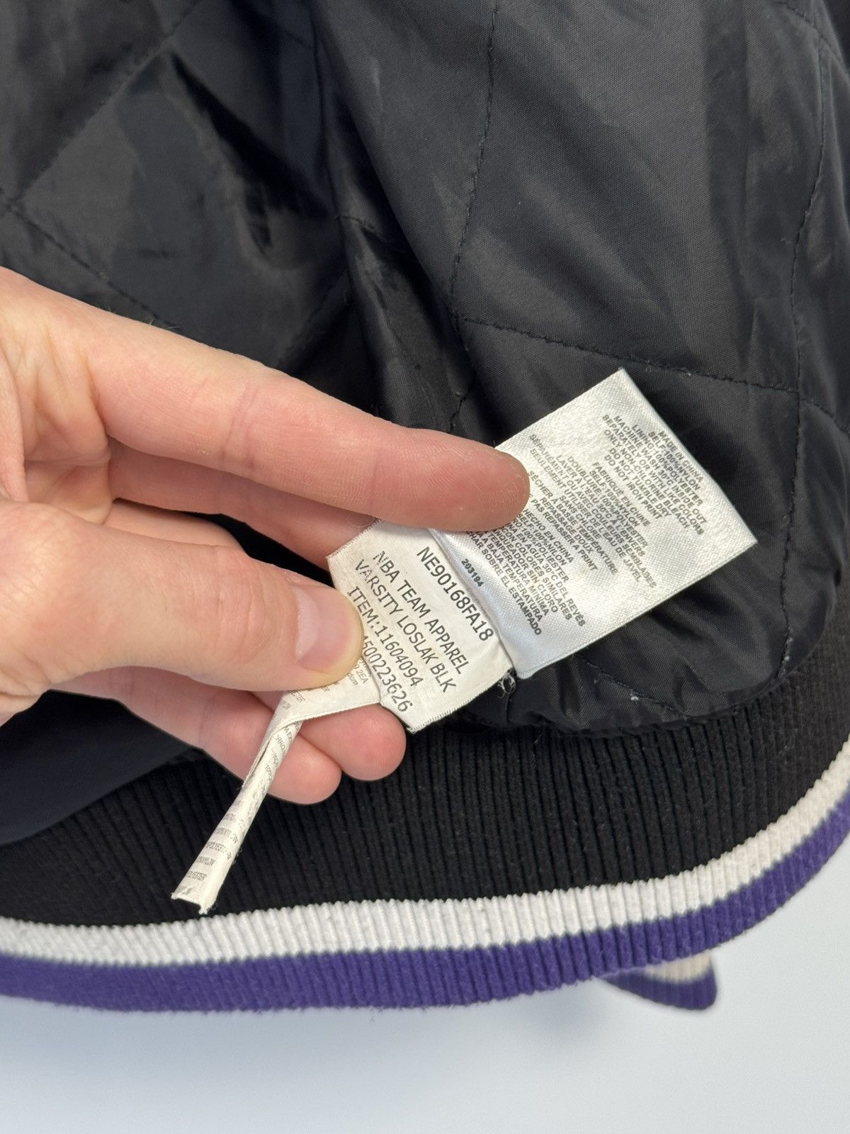 NBA NBA Los Angeles Lakers Bomber Jacket Black Purple Varsity Size US L / EU 52-54 / 3 - 16 Thumbnail