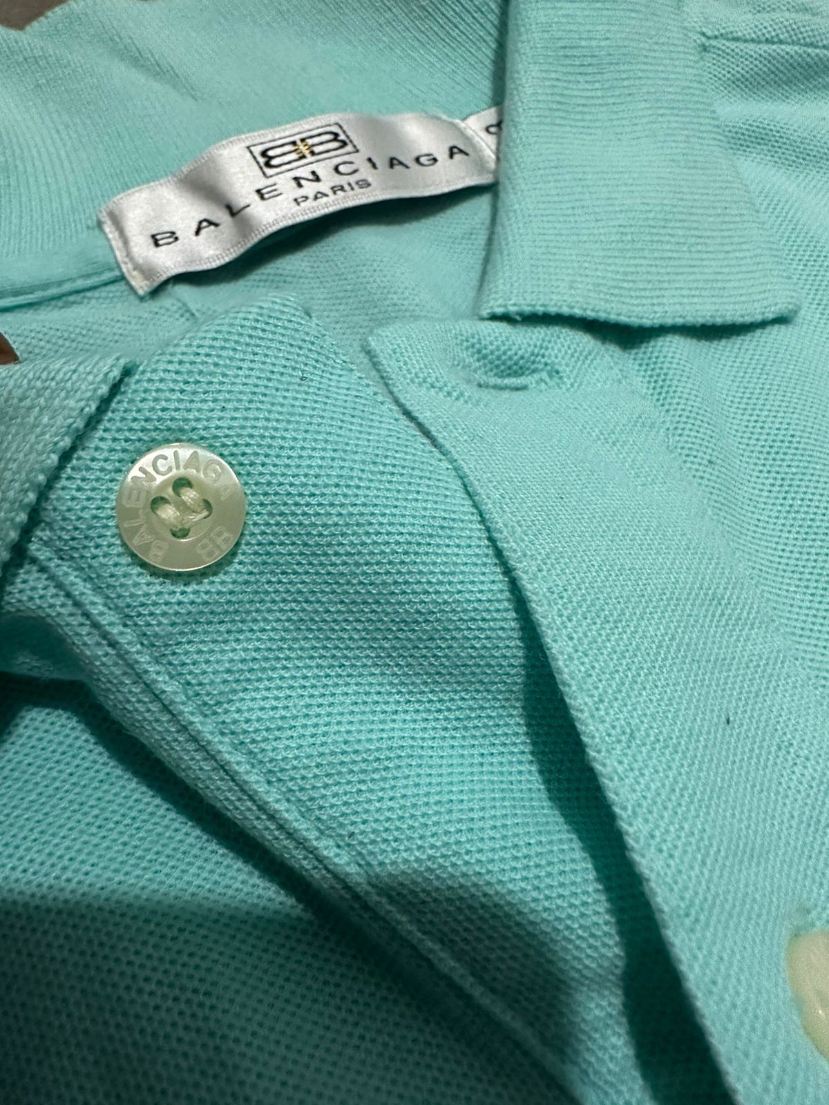Balenciaga × Vintage Vintage Balenciaga Embroidery multicolour logo polo Shirt Size US L / EU 52-54 / 3 - 11 Thumbnail