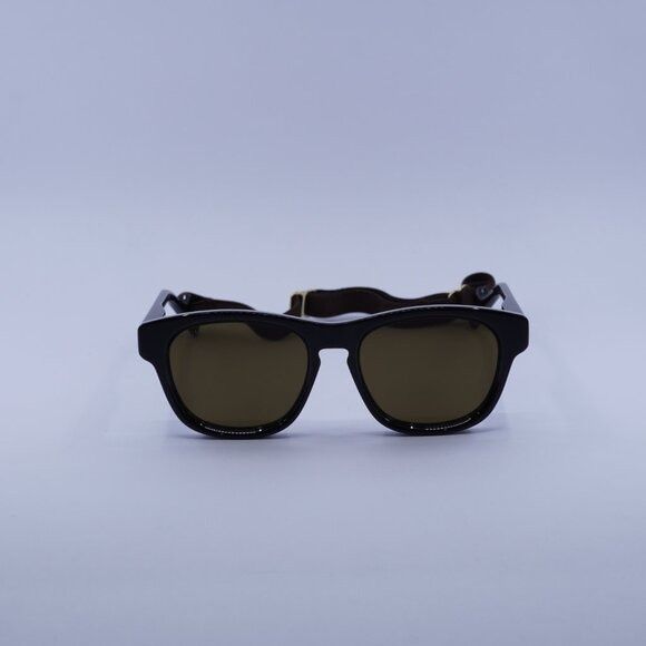 Gucci Gucci GG1238S 001 Sunglasses Black Square Frame, Brown Size ONE SIZE - 2 Thumbnail