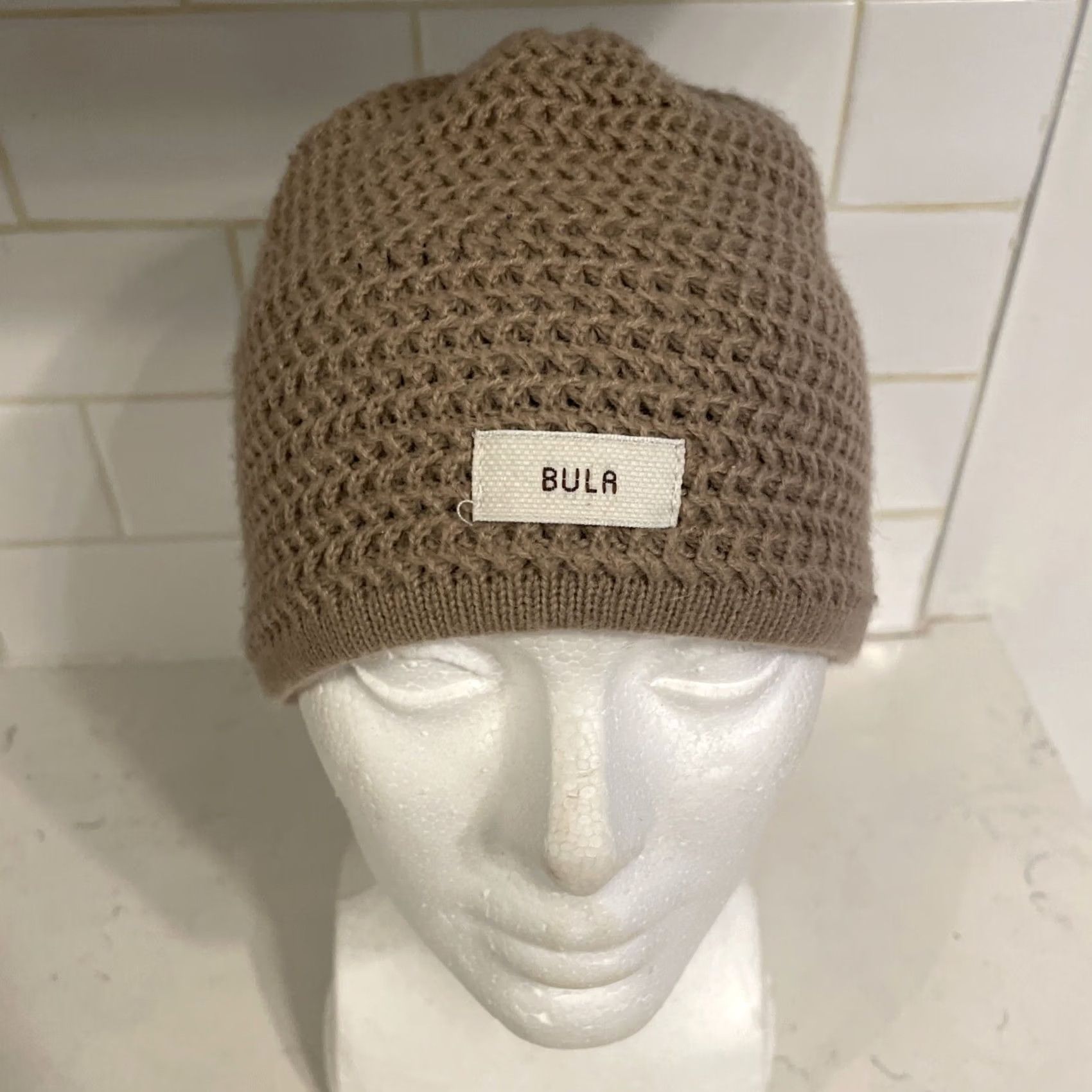 Vintage BULA Beige Knit Beanie Hat Wool Stocking Cap Women's One Size Tan Canada Menus? Size ONE SIZE - 2 Thumbnail